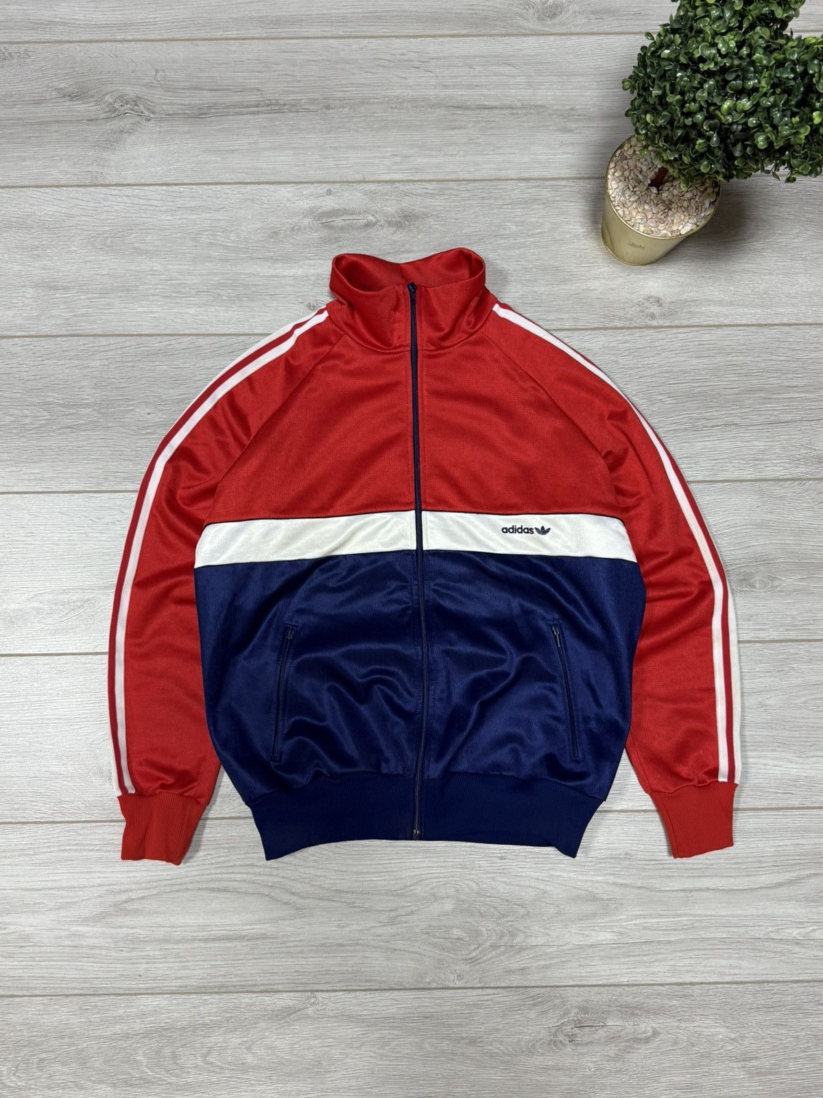 Adidas Adidas West Germany blue red zip track jacket vintage Size US M / EU 48-50 / 2 - 1 Thumbnail