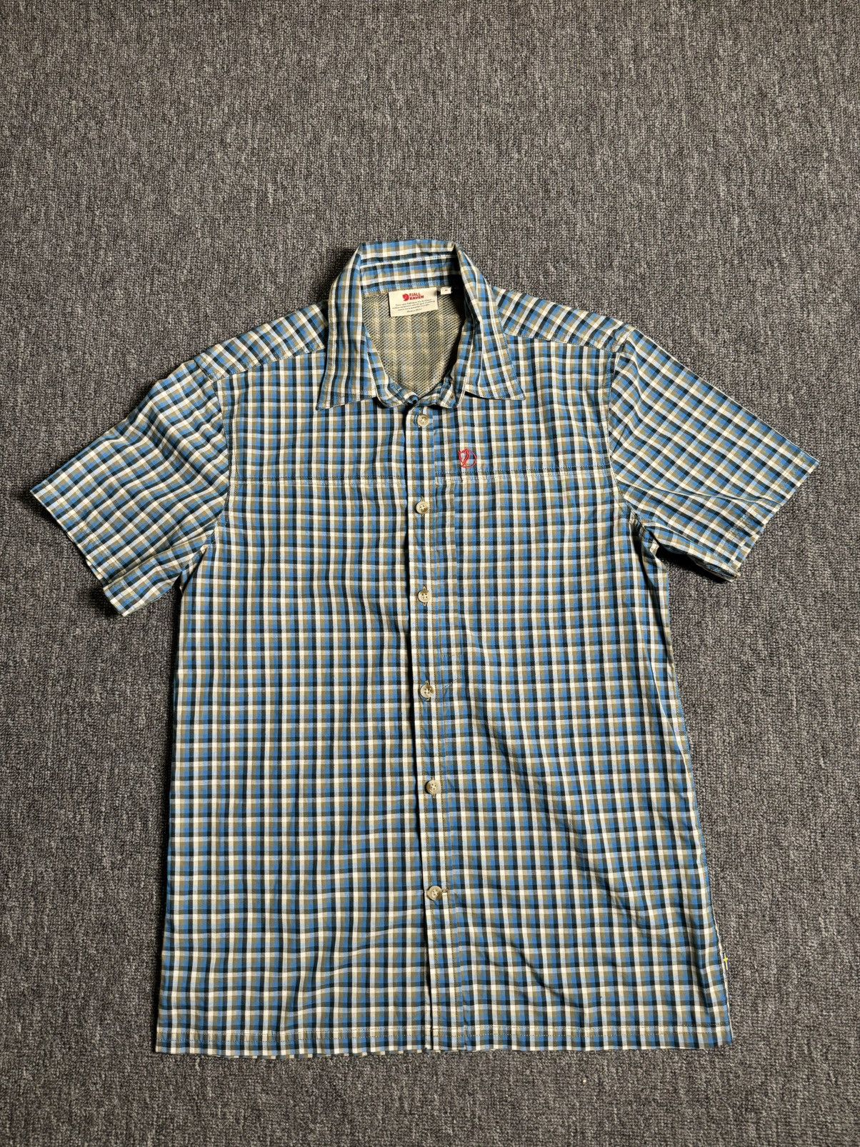 Fjallraven Fjallraven Ovik Shirt Men Button Up Plaid Blue Regular Fit Size US M / EU 48-50 / 2 - 1 Thumbnail