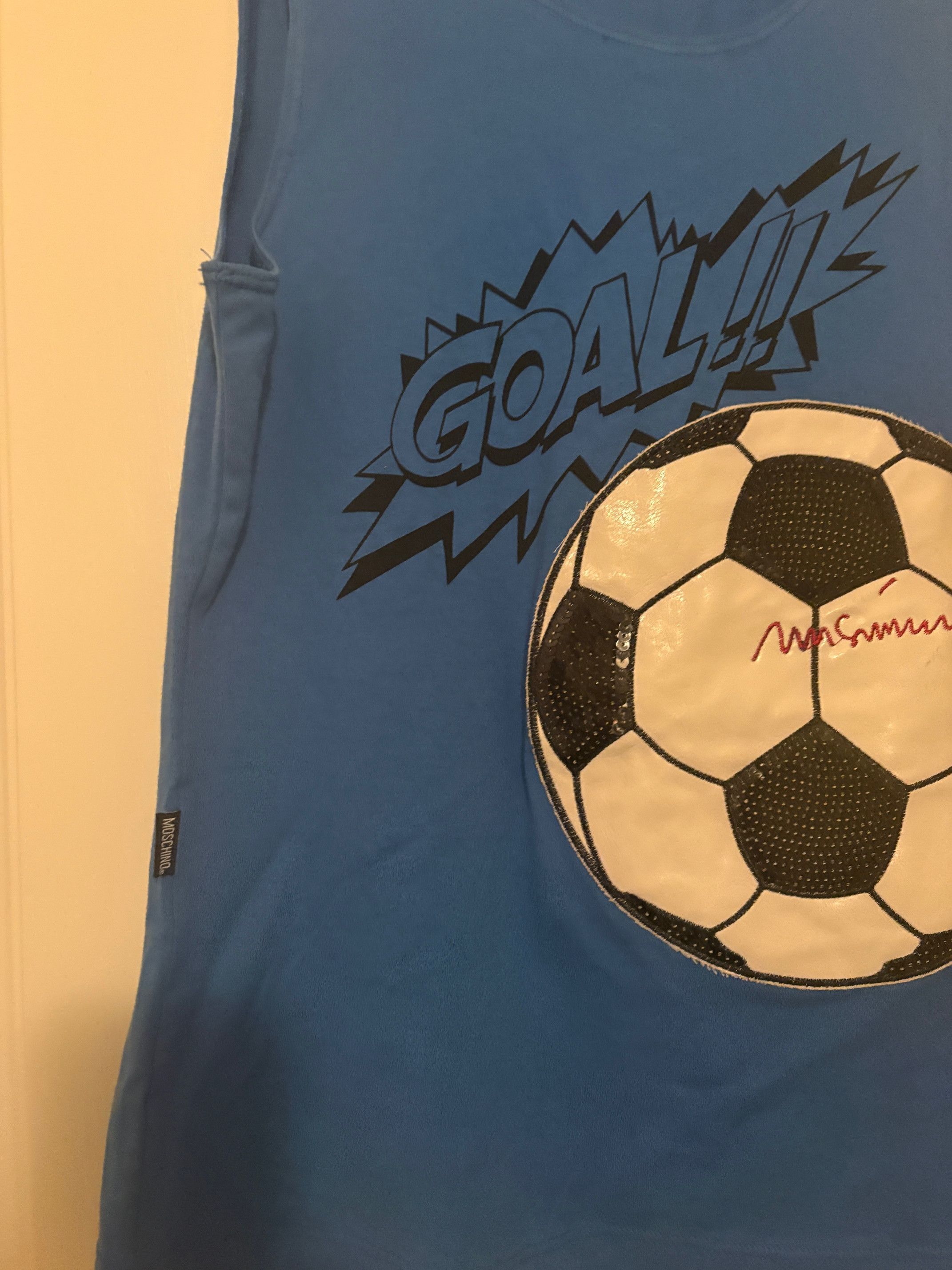 Moschino MOSCHINO LEATHER & SEQUIN SOCCER TANK TOP Size M / US 6-8 / IT 42-44 - 2 Thumbnail