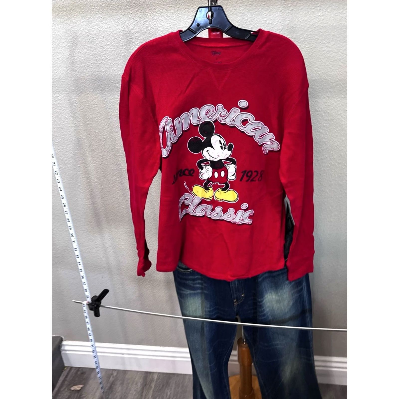 Disney Disney Mickey Mouse LONG SLEEVE SHIRT Waffle Small S Mens Multicolor Casual Basic Shirt Size US S / EU 44-46 / 1 - 4 Thumbnail