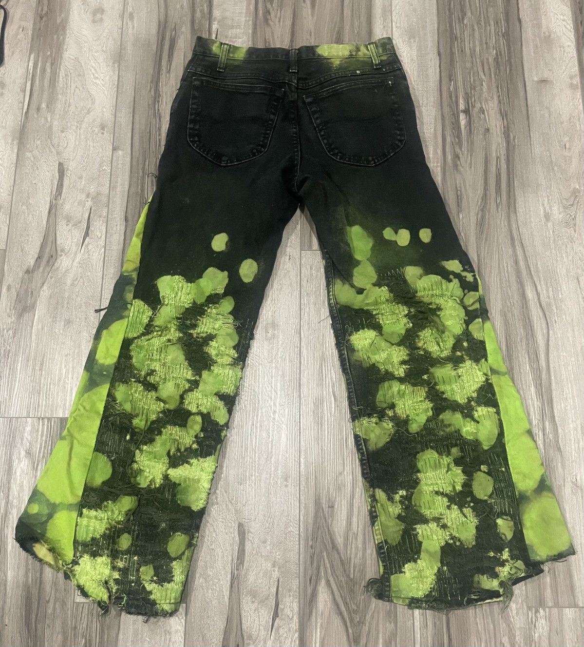 Handmade Green and Black Hand Made Denim Size US 32 / EU 48 - 2 Thumbnail
