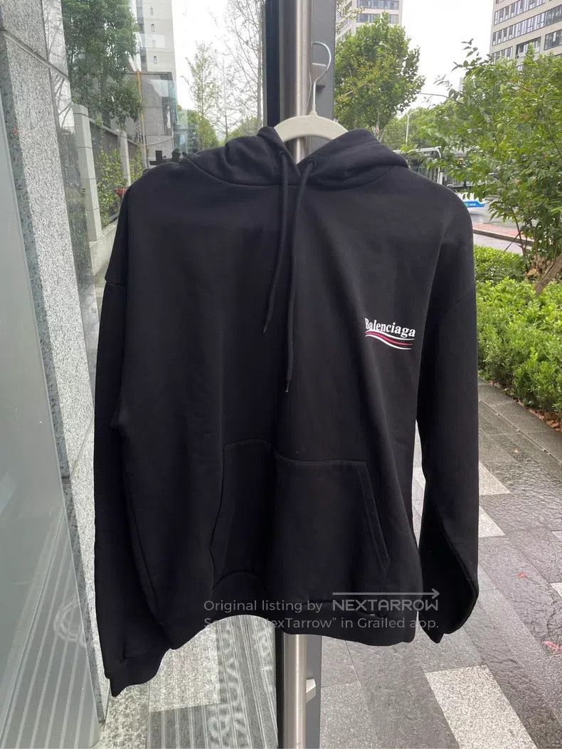 Balenciaga Balenciaga Letter Printed Hooded Loose Fit Long Sleeve Swe Size US M / EU 48-50 / 2 - 1 Thumbnail