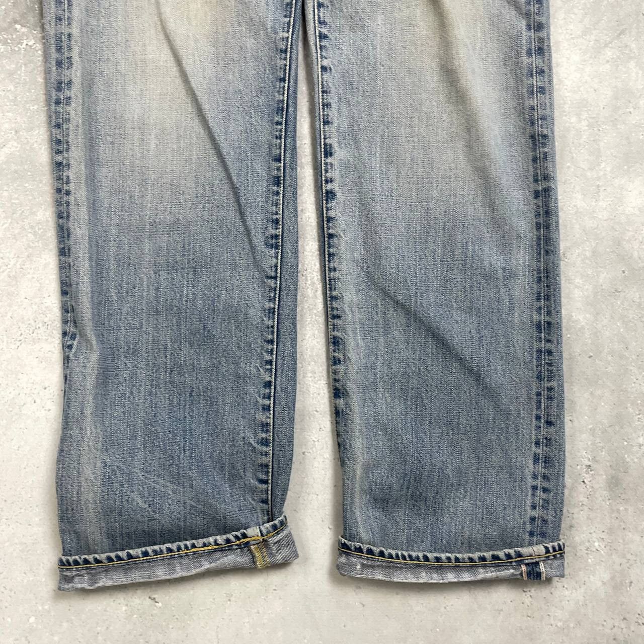 The Duffer of St.George Duffer Selvedge Distressed & Stained Faded Chinch Back Jeans Size US 32 / EU 48 - 7 Thumbnail