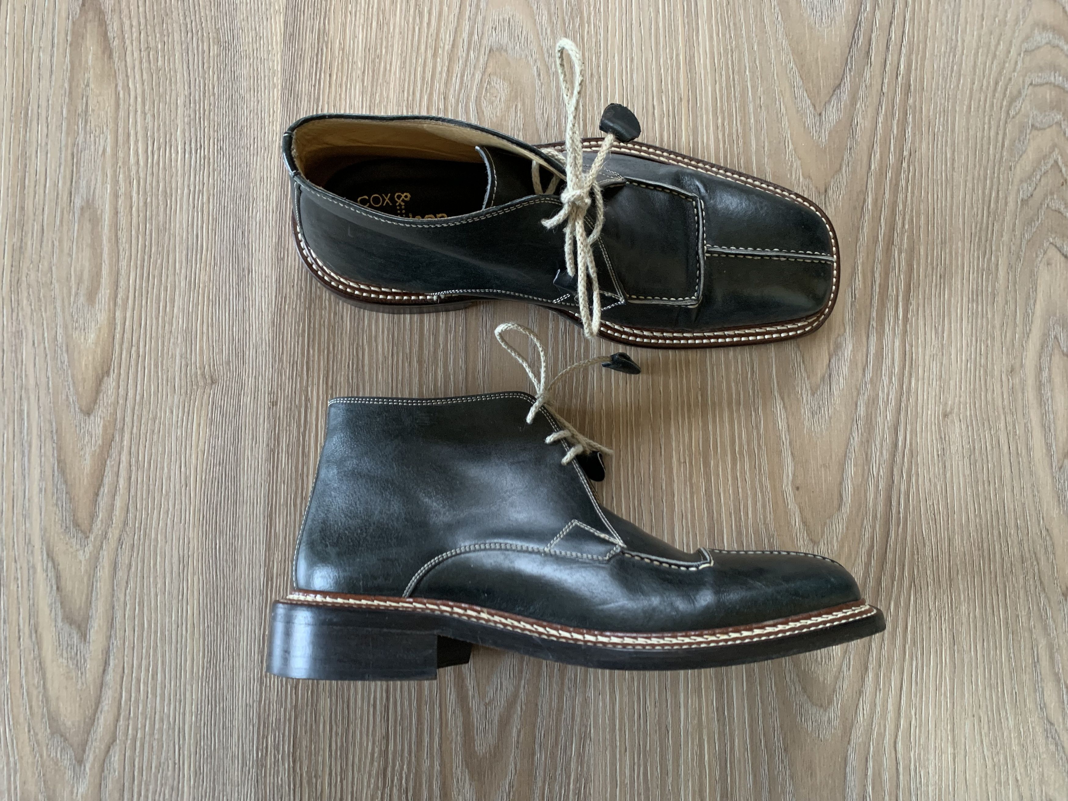 Designer × Vintage Cox & Wilson Men’s Vinatge Italy High Leather Shoes Size US 10 / EU 43 - 2 Thumbnail