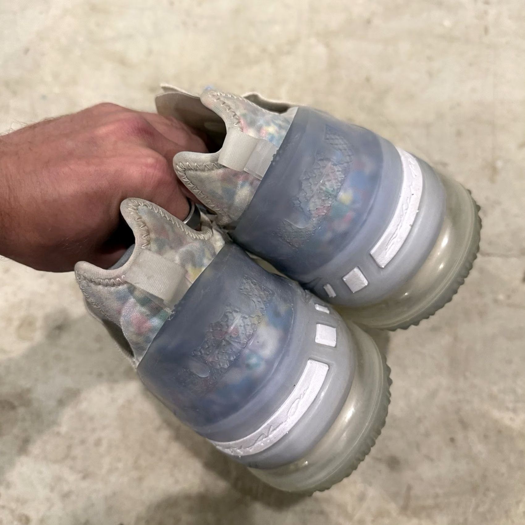 Nike Nike LeBron 18 Play for the Future CW3156-400 Basketball Distressed Men’s 12 Sneakers High Top Blue White Size US 12 / EU 45 - 7 Thumbnail