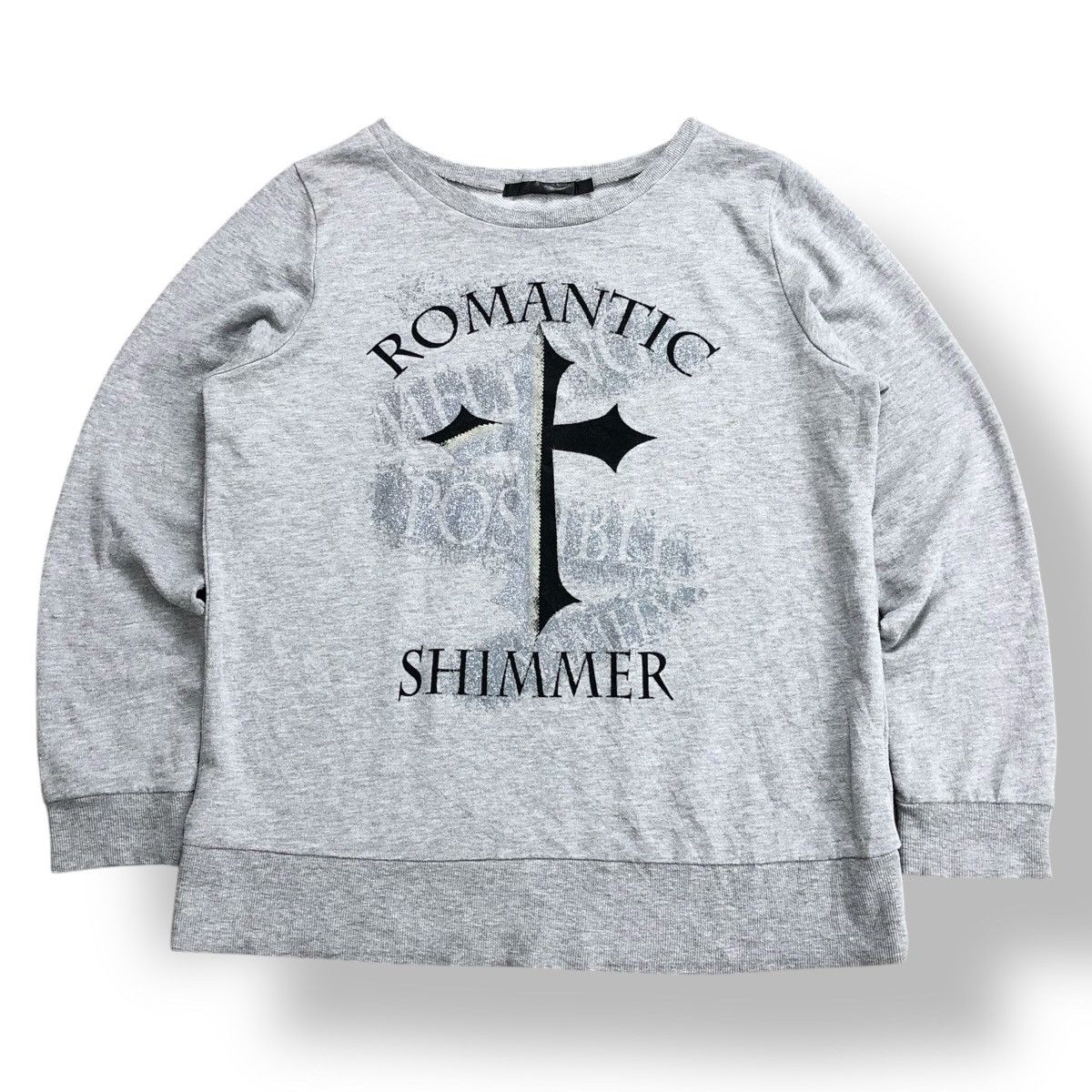 14th Addiction × If Six Was Nine × Japanese Brand 💥Crazy Romatic Shimmer Cross Grunge LGB GOA Sweatshir Size US M / EU 48-50 / 2 - 1 Thumbnail