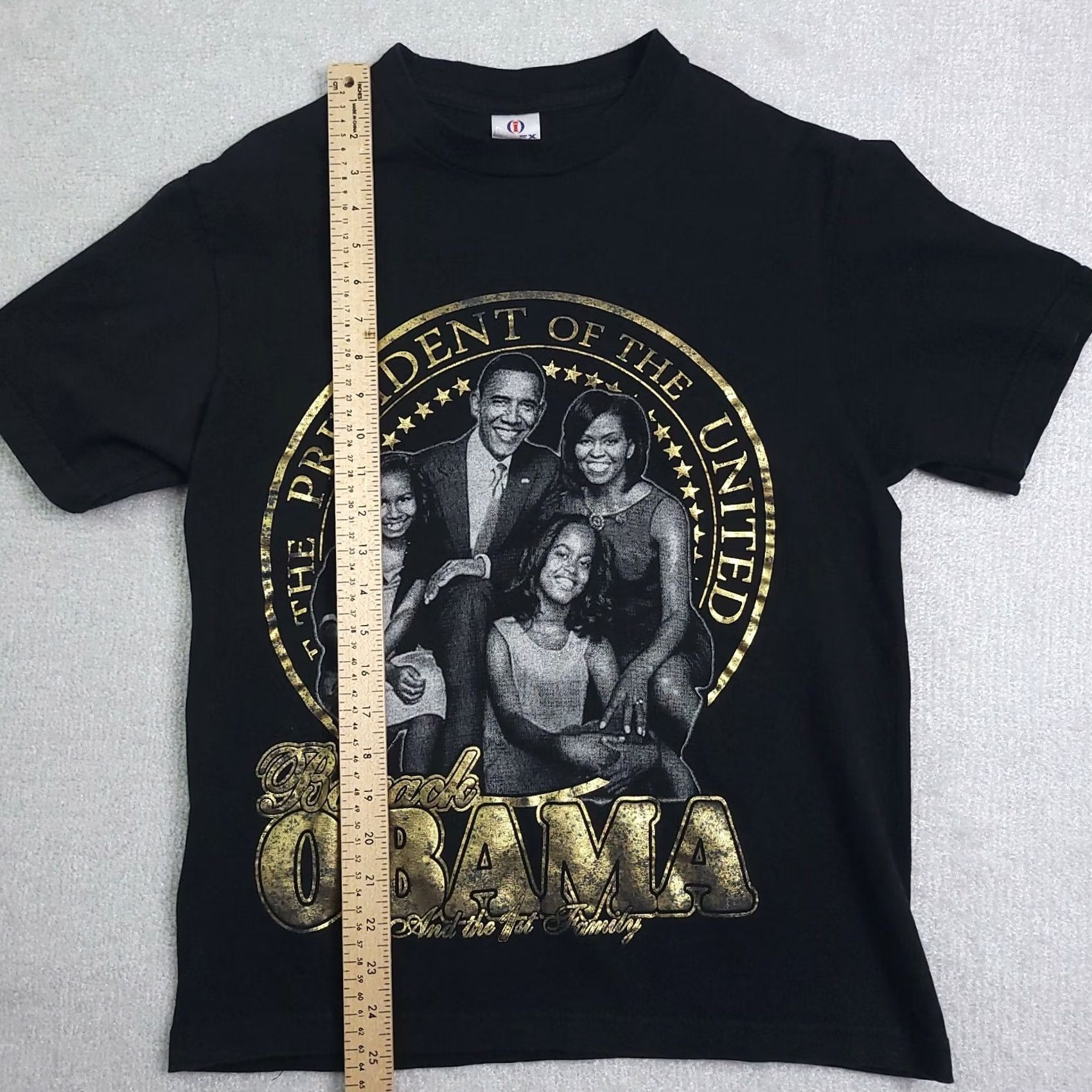 Vintage Barack Obama Presidential Family T Shirt Adult Medium Black 2000s Womens Size M / US 6-8 / IT 42-44 - 6 Thumbnail