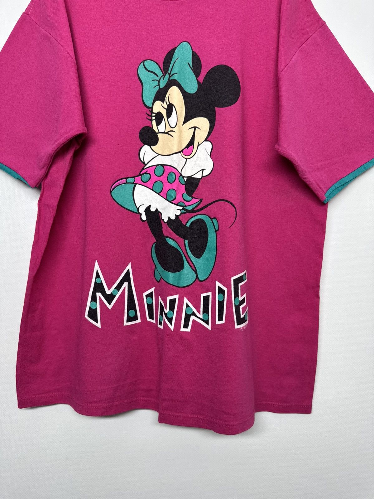 Disney Vintage 1990s Minnie Mouse Pink Tee Minnie Mickey Mouse Tee Size US L / EU 52-54 / 3 - 7 Thumbnail