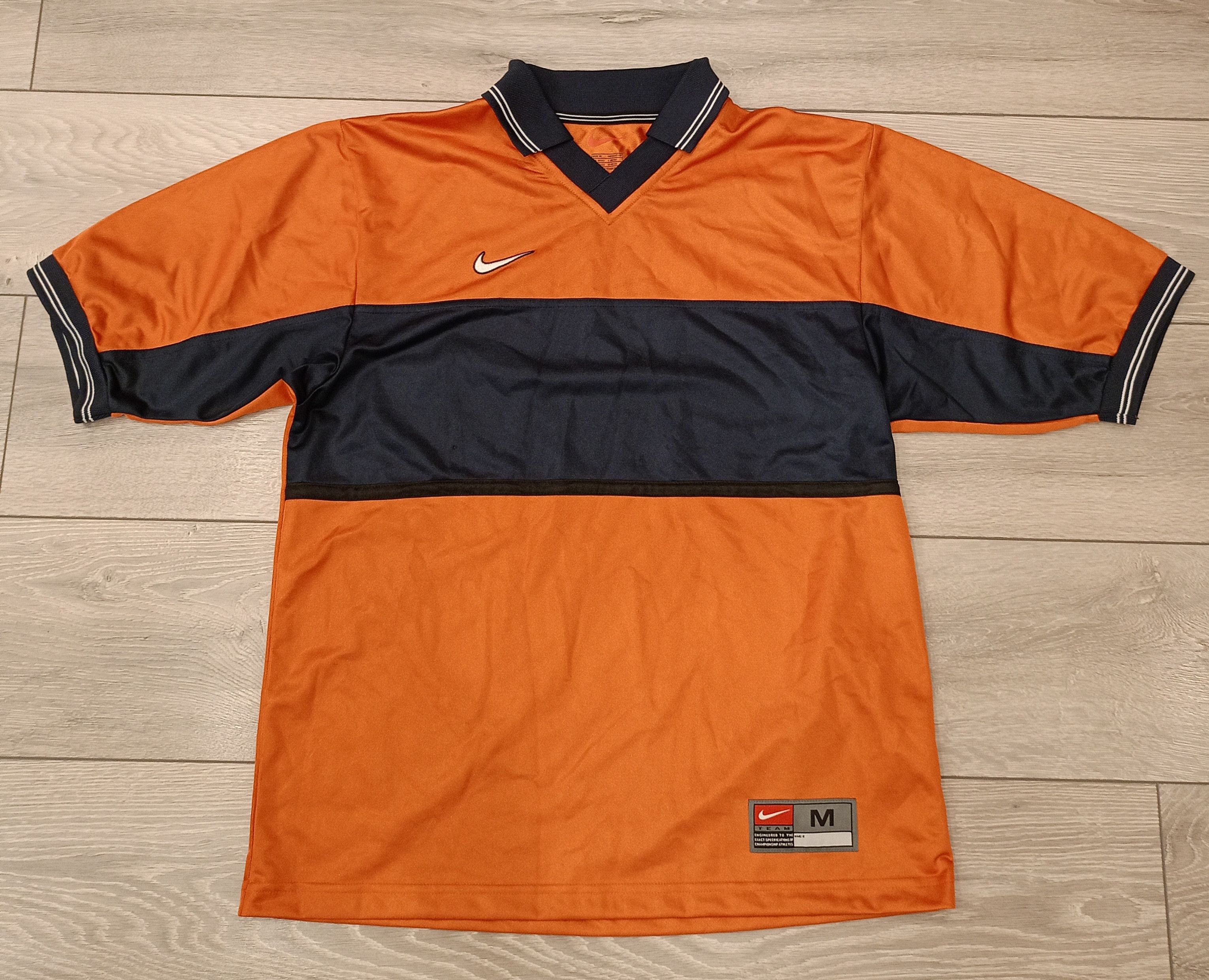 Nike Vintage Nike Teamwear Jersey - Orange & Navy - Early 2000s Size US M / EU 48-50 / 2 - 1 Thumbnail