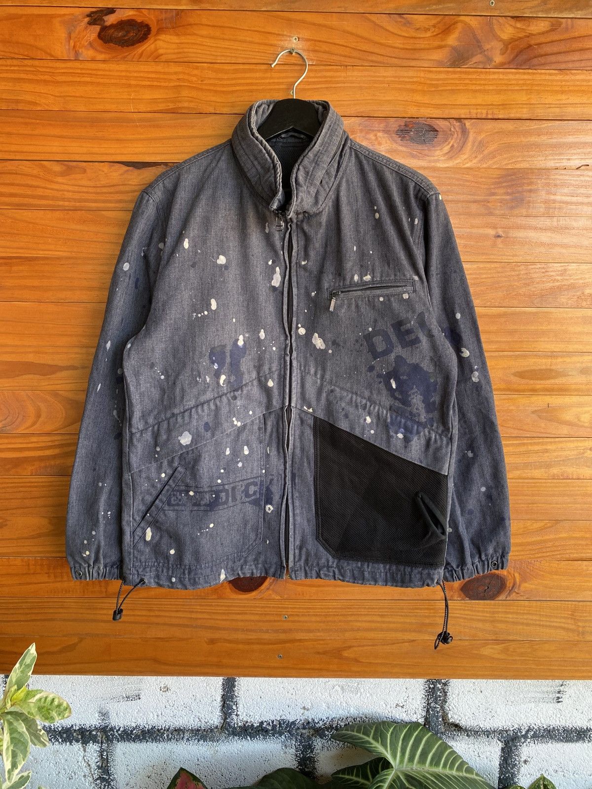 ABAHOUSE Vintage ABAHOUSE Paint Splatter Work Jacket Grey Streetwear Size US M / EU 48-50 / 2 - 3 Thumbnail