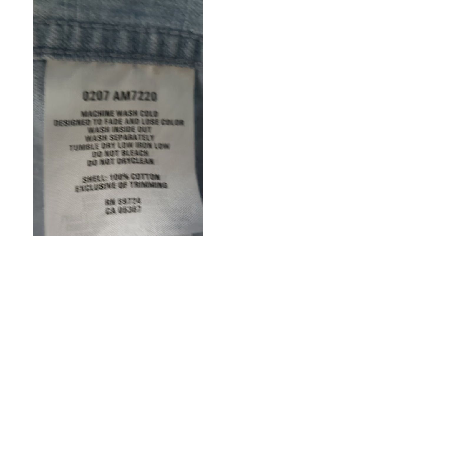 Denime Columbia Men’s L Long Sleeve Heavy Weight Denim Cotton Light Wash Shirt Size US L / EU 52-54 / 3 - 9 Thumbnail