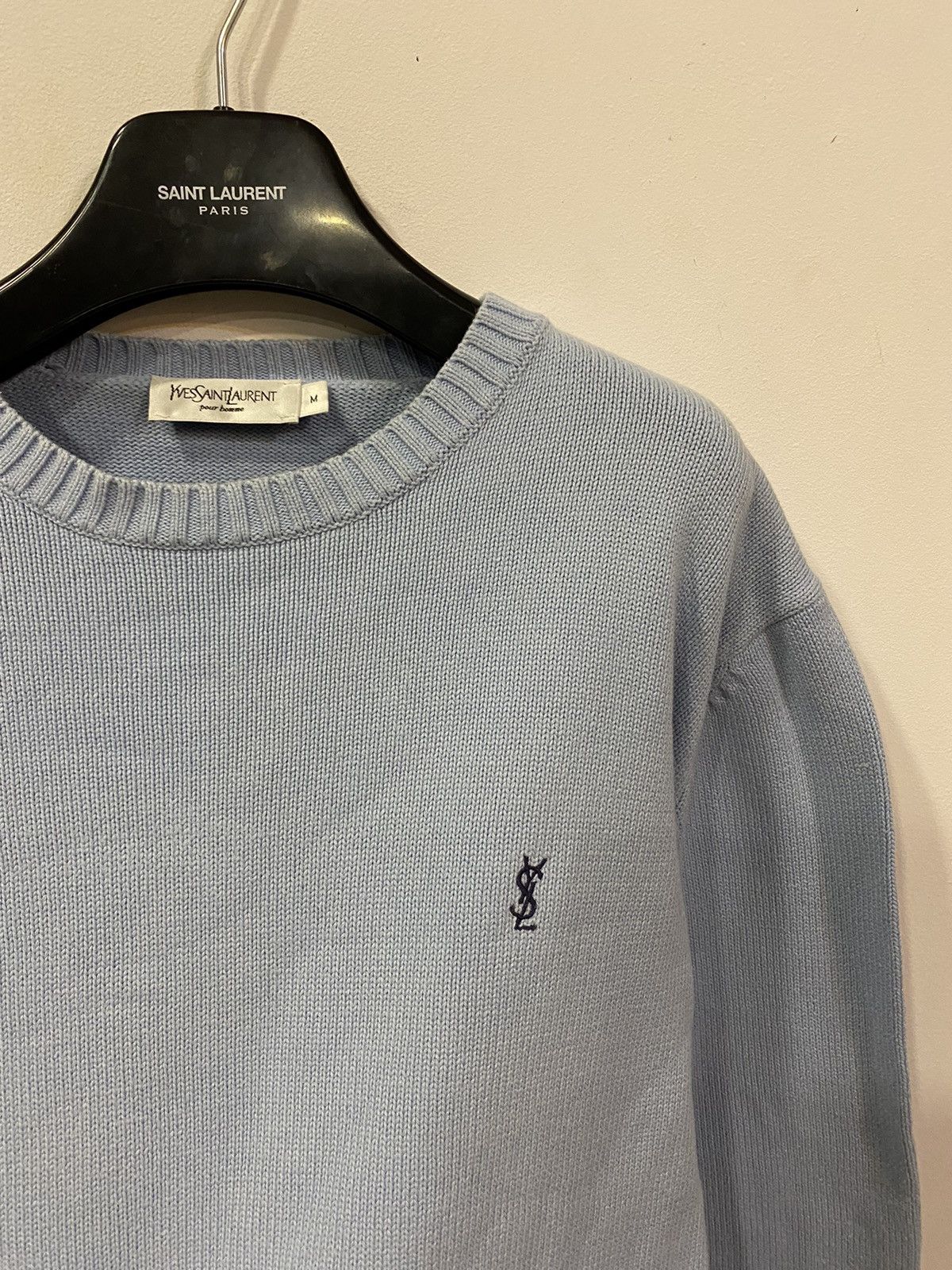 Yves Saint Laurent Blue YSL Sweater Knit Size US M / EU 48-50 / 2 - 12 Thumbnail