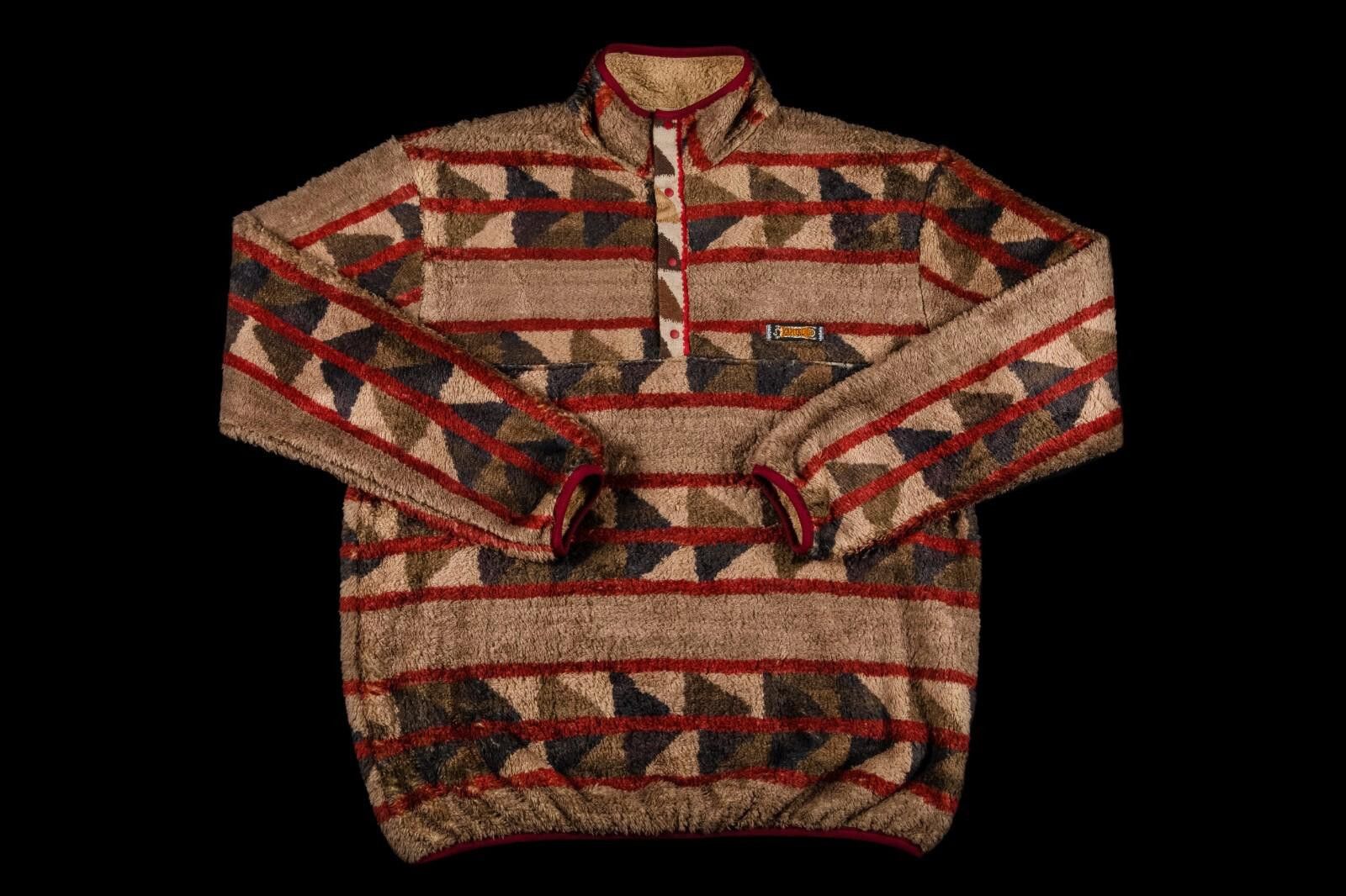 Kapital Kapital Pueblo Stripe Fleece Pullover Brown Size 4 Size US XL / EU 56 / 4 - 2 Thumbnail