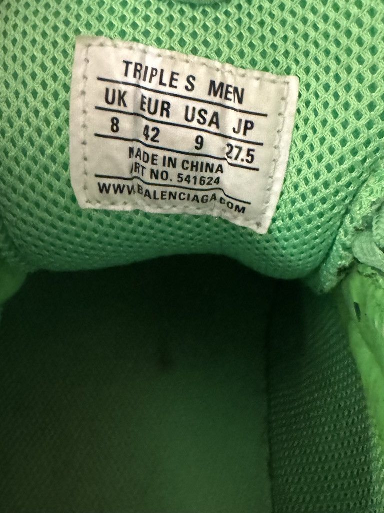 Balenciaga Triple S Clear Soles Neon Green Size US 9 / EU 42 - 6 Thumbnail
