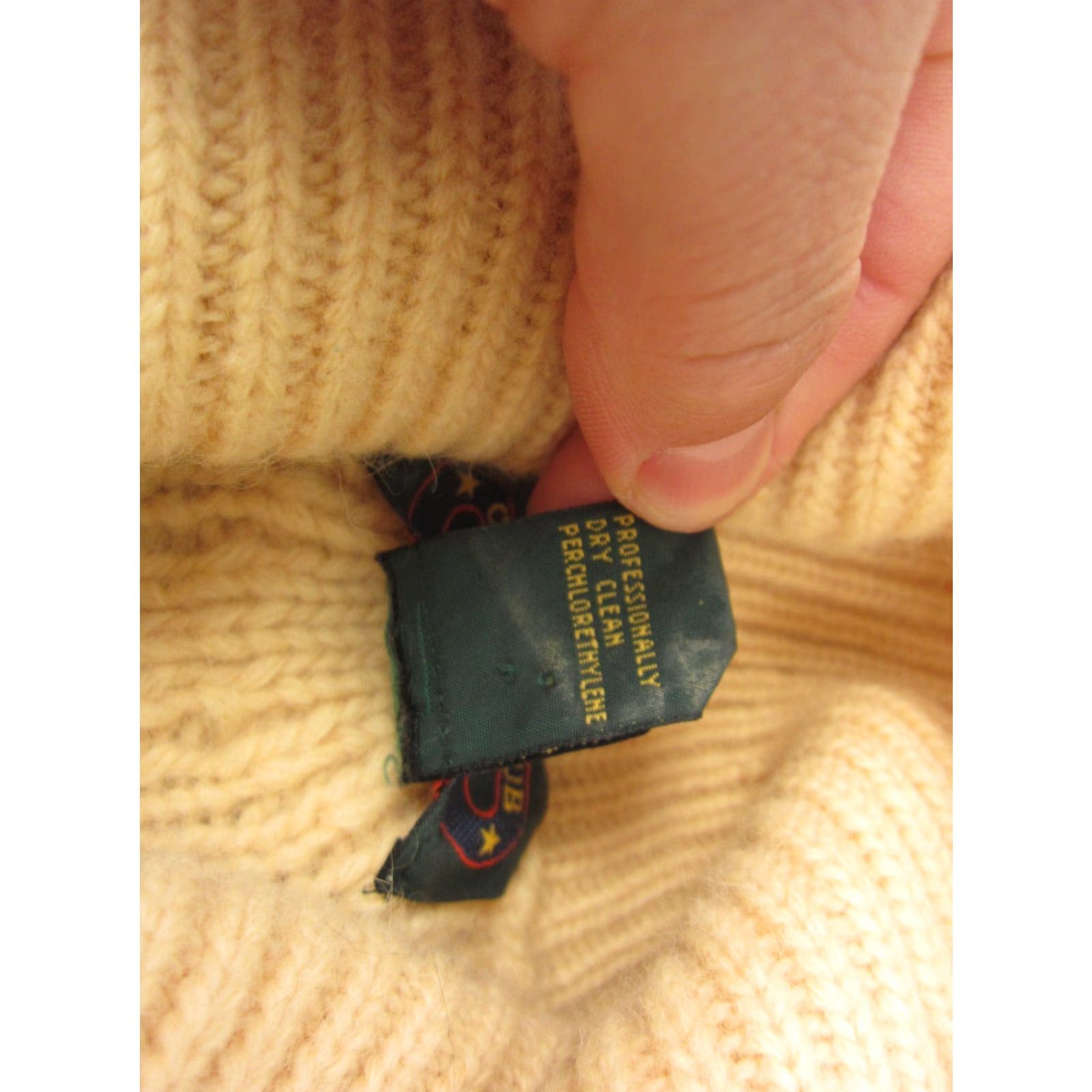 Charter Club VINTAGE Charter Club Sweater Women's Medium Gold Cable Knit Angora Wool Lambswool Pullover Turtleneck Knitted Cotton? Size M / US 6-8 / IT 42-44 - 7 Thumbnail