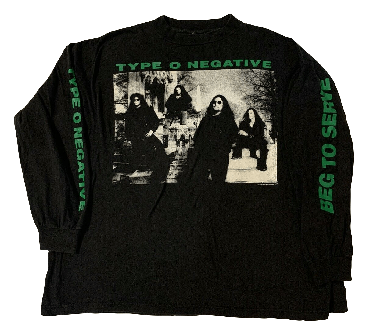 image of Band Tees x Vintage Type O Negative Long sleeve Tee in Black, Men's (Size XL)