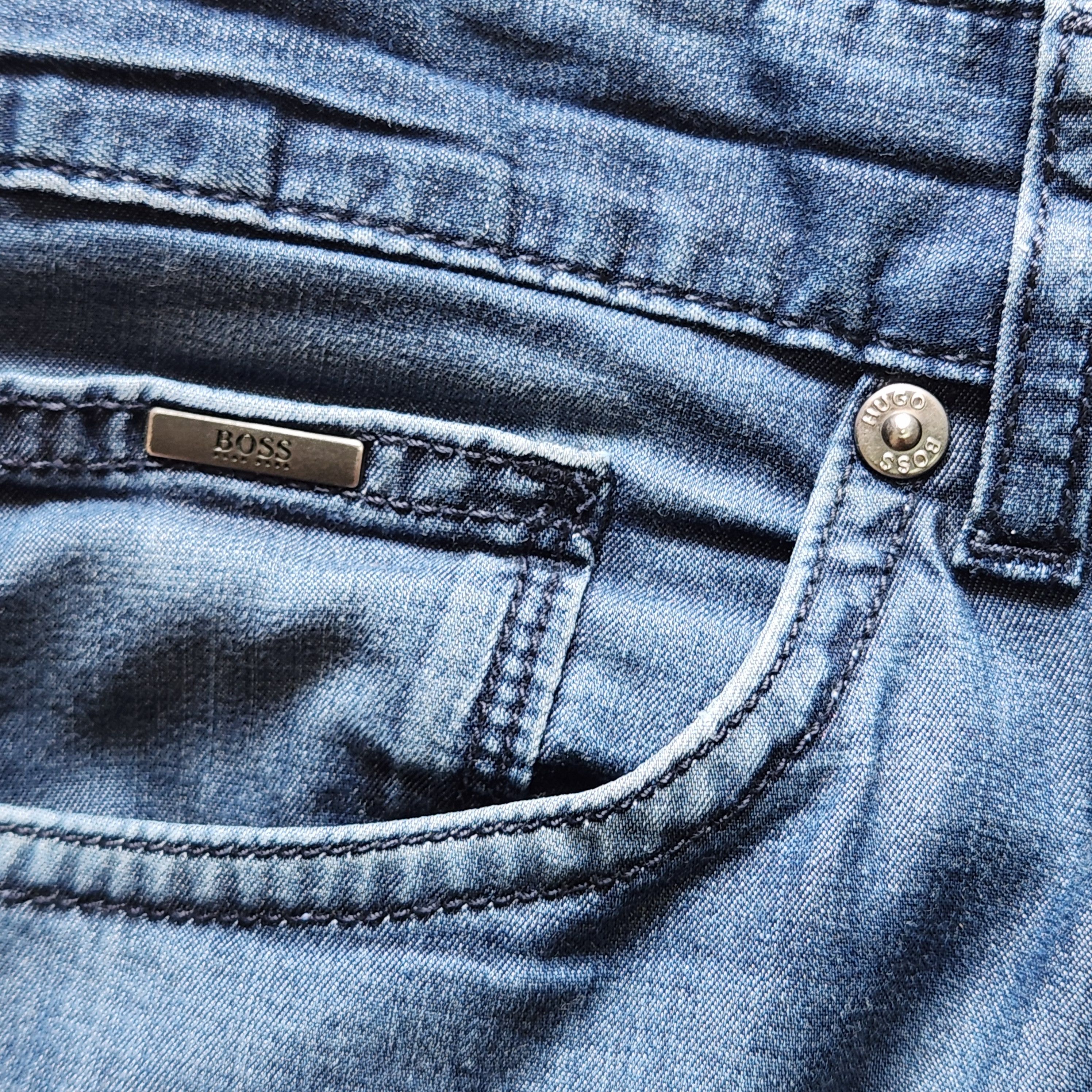 Hugo Boss × Vintage Vintage Distressed Hugo Boss Stretch Denim Pants Size US 32 / EU 48 - 12 Thumbnail