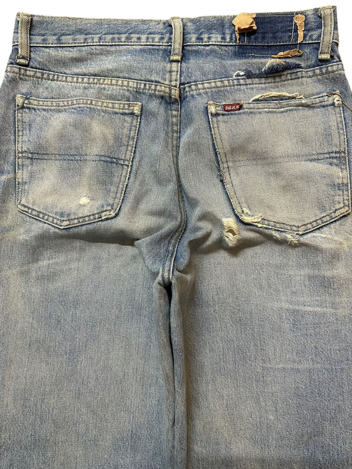 Big John Vintage Big John Blue Wash Faded Distressed Style Jeans Size US 29 - 5 Thumbnail