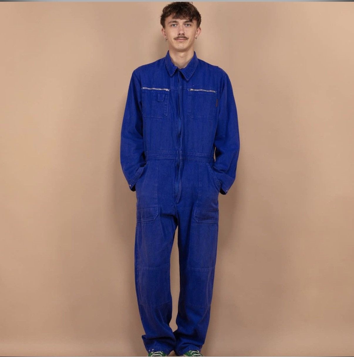 Other Vintage 80's Men Worker Overalls in Blue Size US 34 / EU 50 - 1 Thumbnail