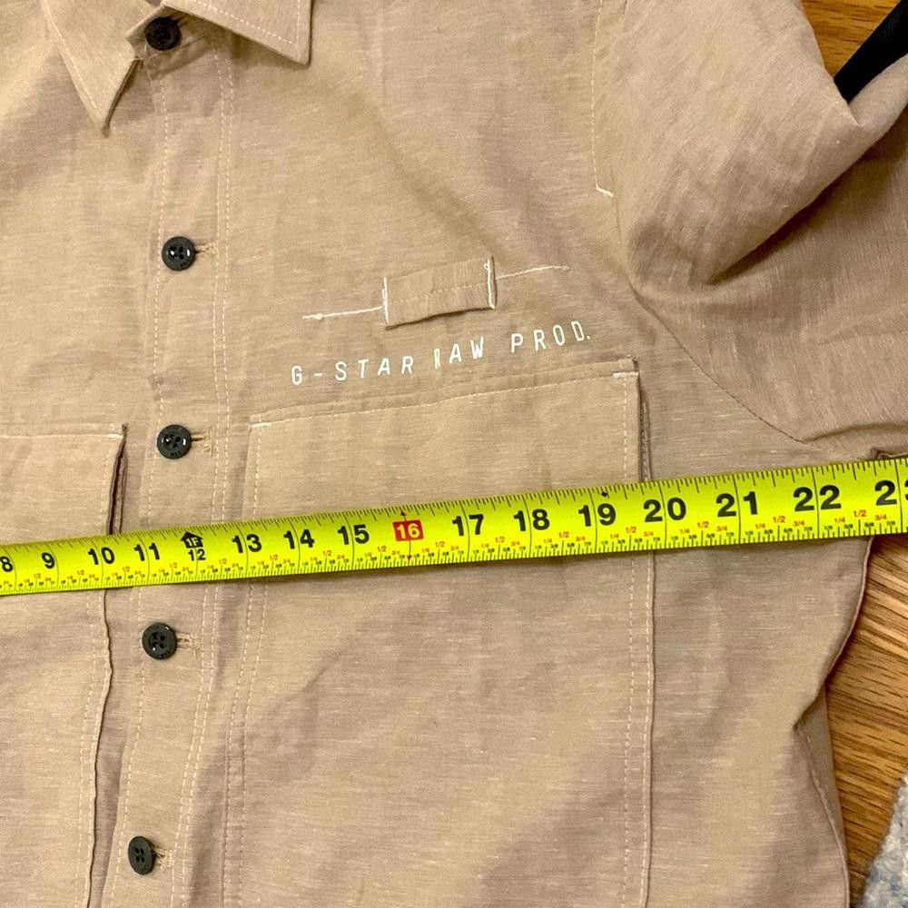 Designer G-Star RAW - Reg Fit Boxy Shirt- Large -77% Cotton 23% Linen Size US L / EU 52-54 / 3 - 9 Thumbnail