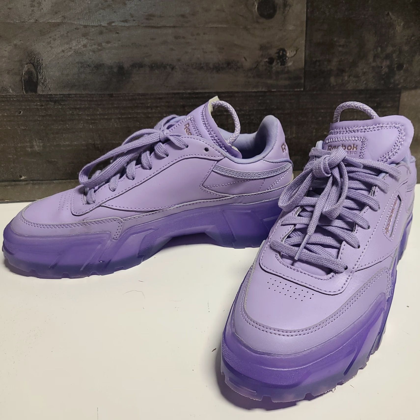 Reebok VINTAGE Reebok Club C Cardi B Purple Womens Size 8.5 GX5027 Rare Casual Shoe Gel Bottoms Size 30" / US 8 / IT 44 - 4 Thumbnail