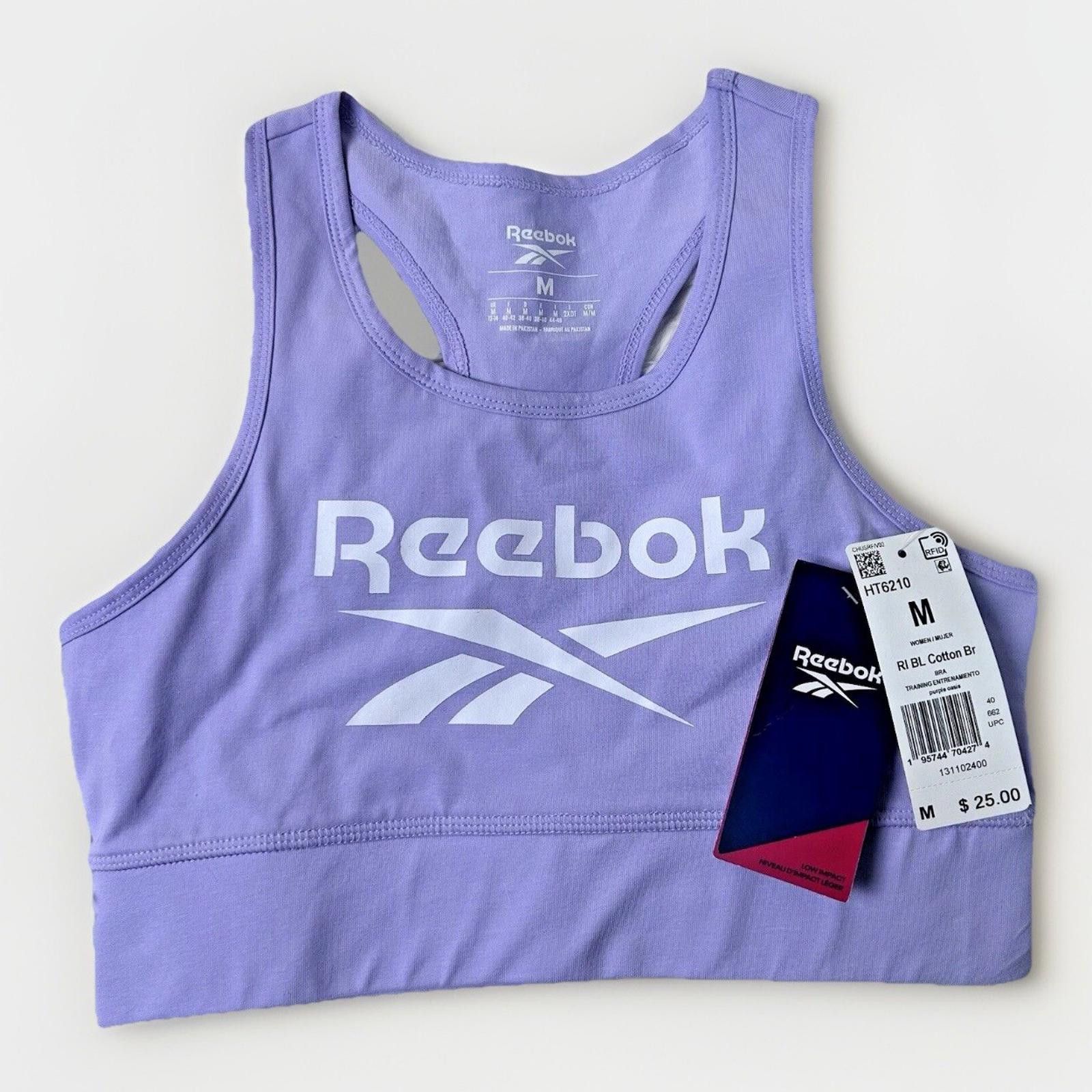 Reebok Reebok Women's Identity Sports Bra Lavender Purple Women's M Size ONE SIZE - 7 Thumbnail