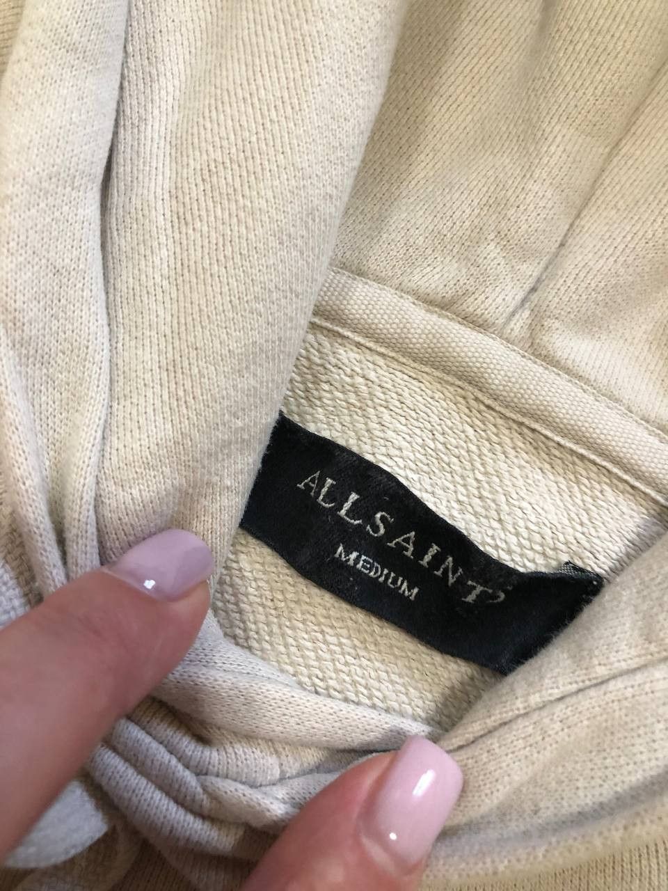 Allsaints Vintage Allsaints Embroidered Logo 100% Cotton Hoodie Size M Size US M / EU 48-50 / 2 - 2 Thumbnail