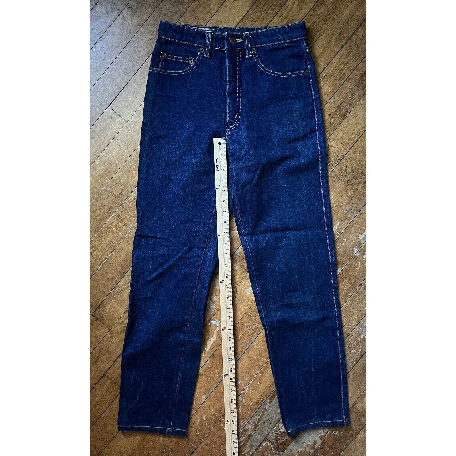 Vintage Super Barrel Bobson Straight Dark Blue Washed Jeans Size 28 Size 28" / US 6 / IT 42 - 3 Thumbnail