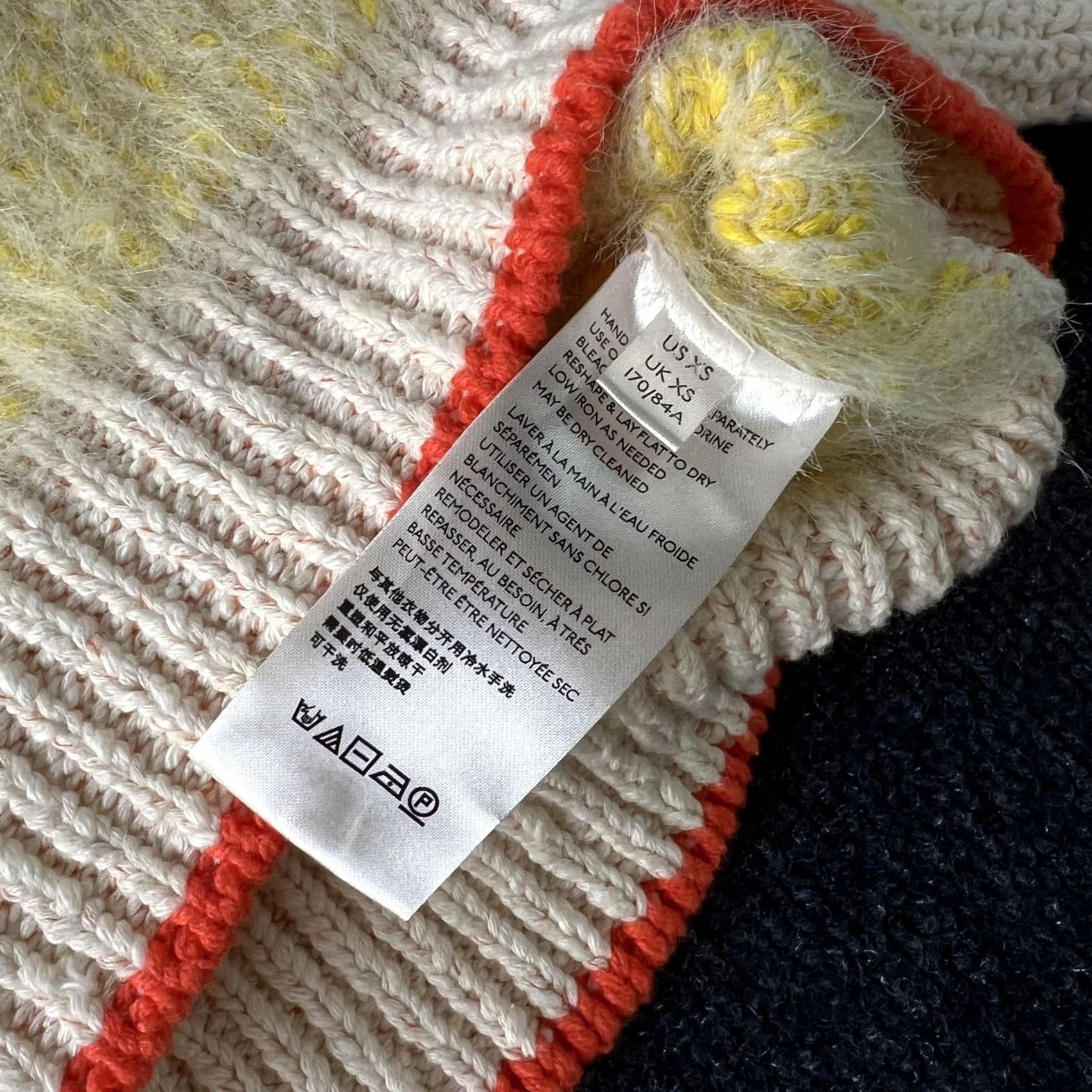 Free People Free People Sweater Womens XS Yellow White Striped Mock Neck Cropped Rib Knit Size XS / US 0-2 / IT 36-38 - 6 Thumbnail
