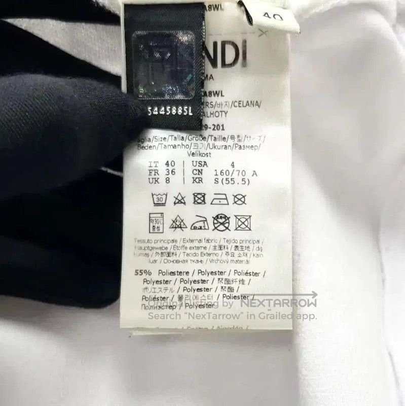 Other Fendi White Cotton F Logo Casual Pants . Size 30" / US 8 / IT 44 - 5 Thumbnail