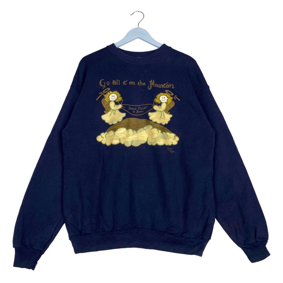 Hanes × Vintage Vintage Hanes Activewear Graphic Crewneck Sweatshirt Size L / US 10 / IT 46 - 1 Thumbnail