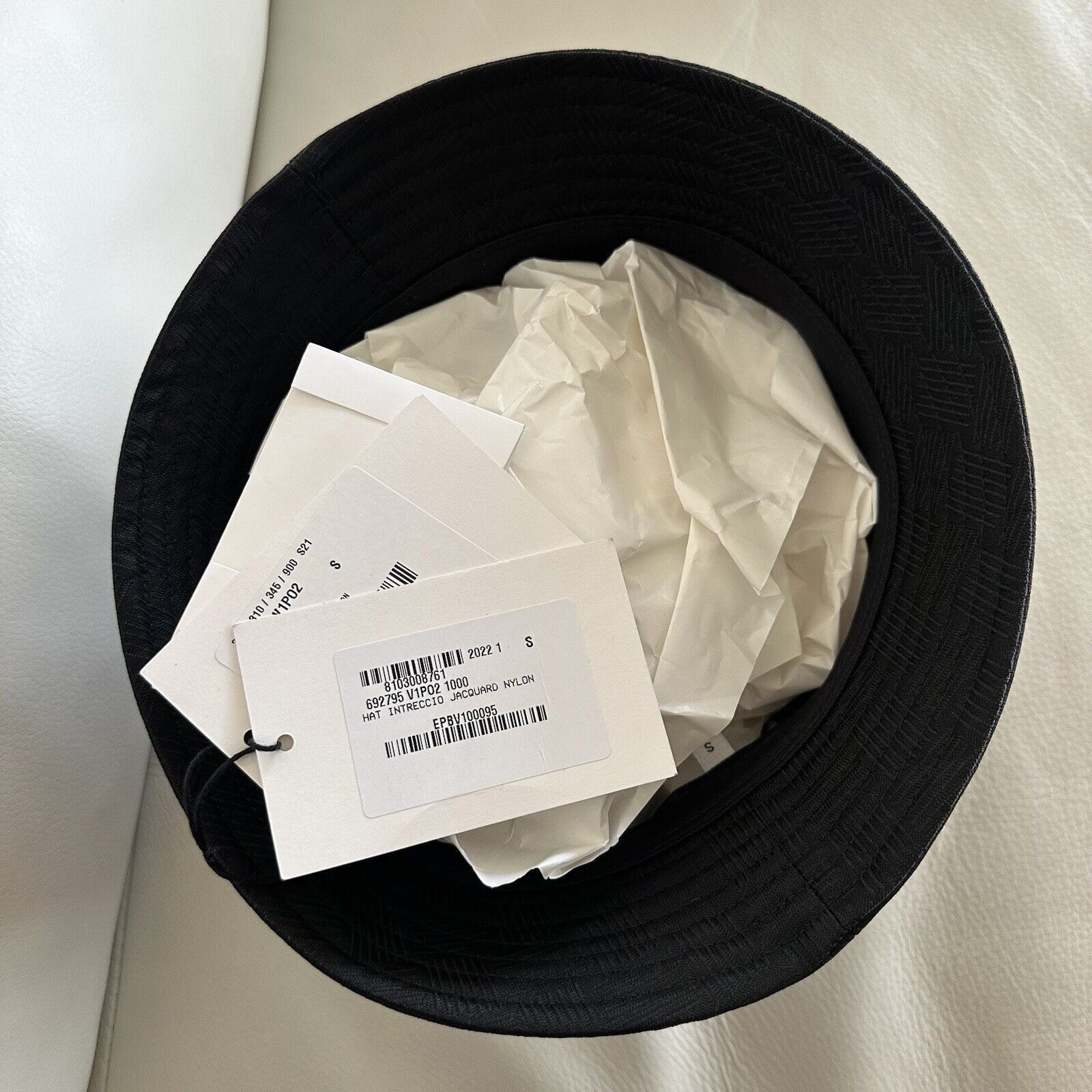 Bottega Veneta NWT Bottega Veneta Intrecciato Jacquard Bucket Hat in Black Size ONE SIZE - 5 Thumbnail