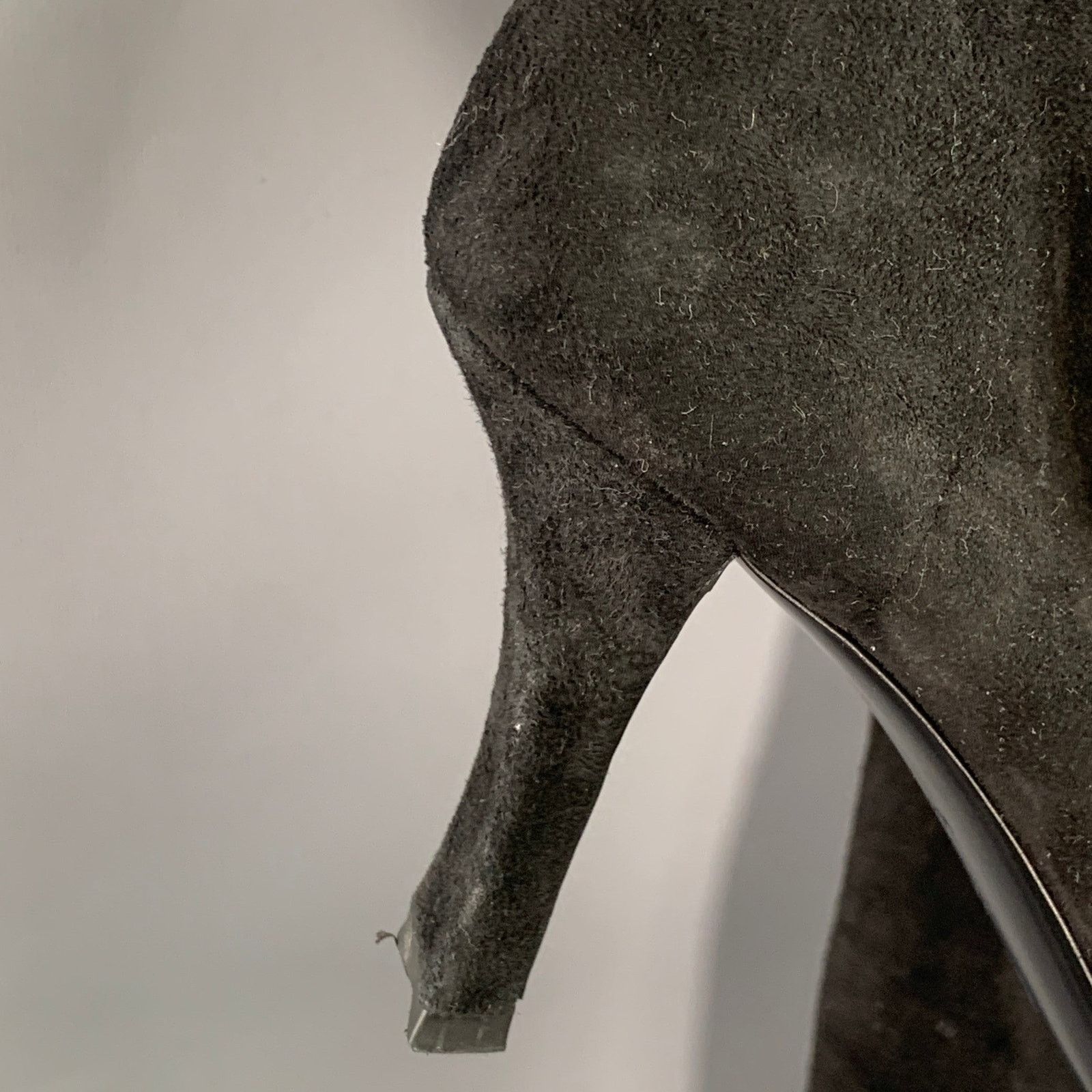 The Row THE ROW Size 7.5 Black Suede Square Toe Thigh High Boots Size US 7.5 / IT 37.5 - 6 Thumbnail