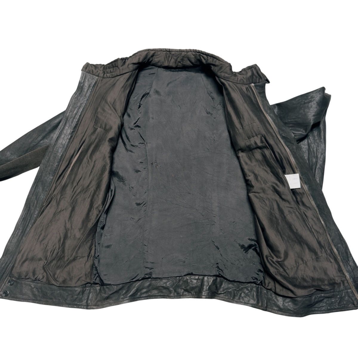 Rick Owens SAMPLE Campioni Rick Owens Bitter Hybrid Leather Jacket Size US S / EU 44-46 / 1 - 16 Thumbnail