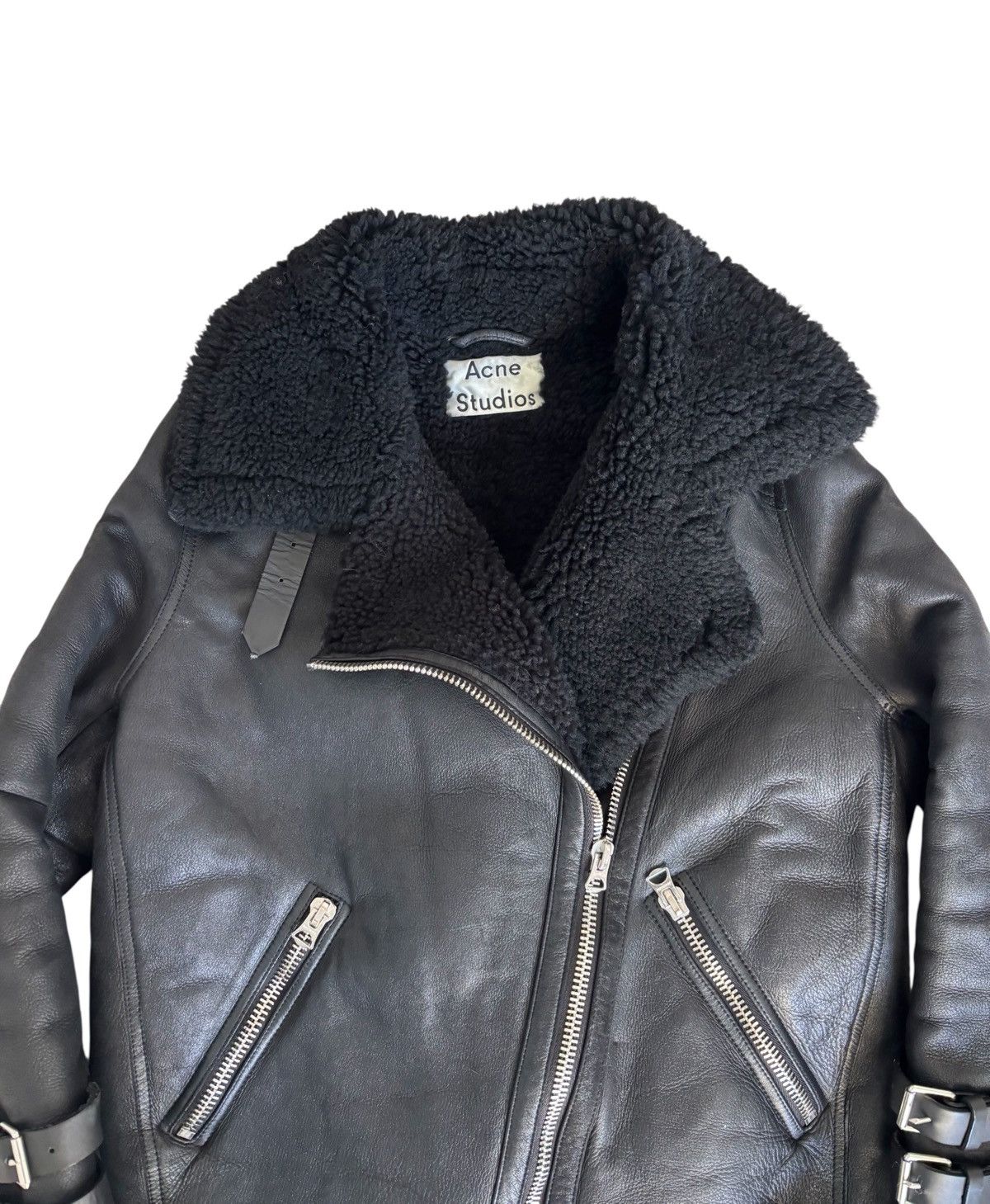 Acne Studios Acne Studios Shearling Leather Oversized Jacket Size XXS / US 00 / IT 34 - 4 Thumbnail