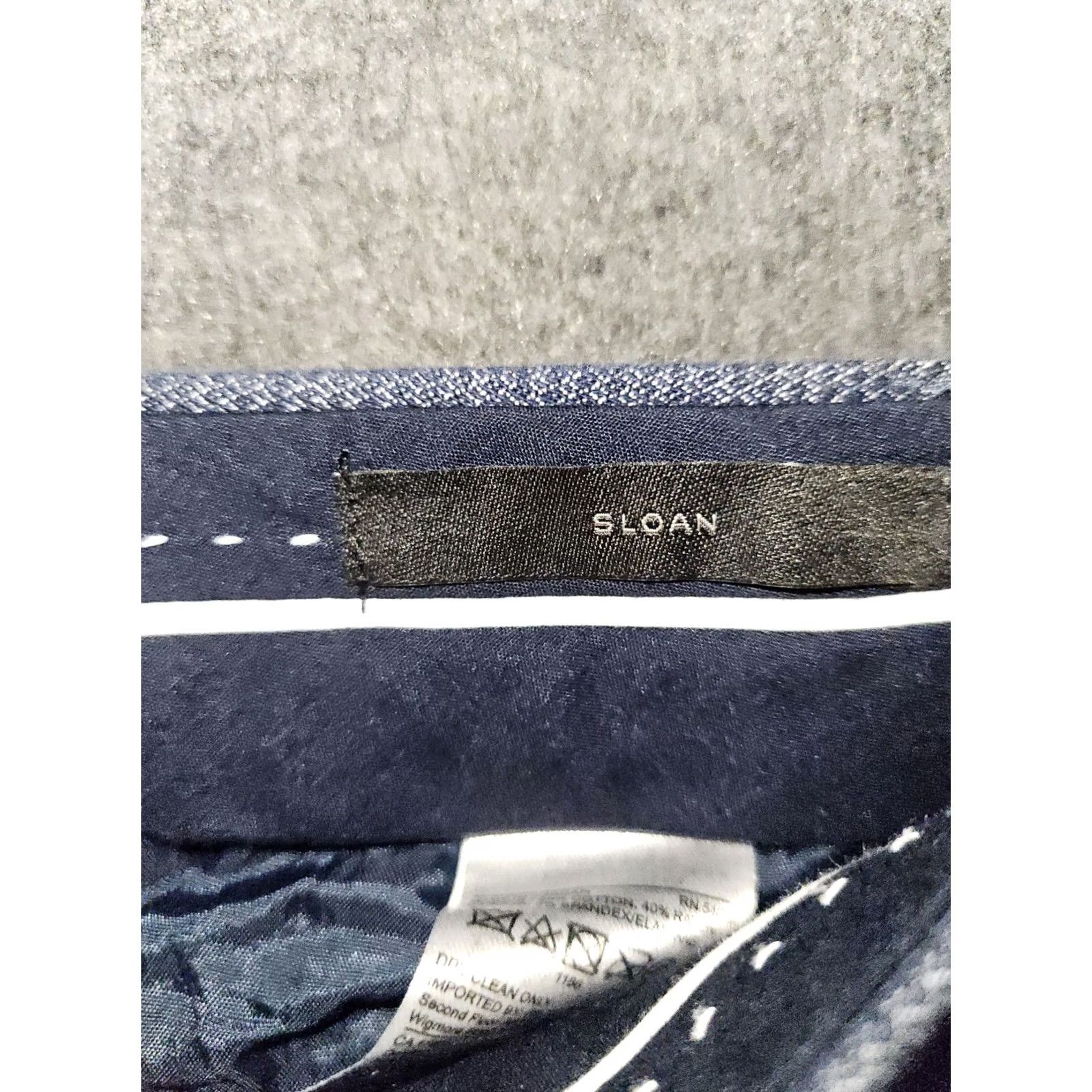 Banana Republic Banana Republic Sloan Pants Women's 4 Blue Stretch Casual Preppy Low Rise Size 27" / US 4 / IT 40 - 3 Thumbnail