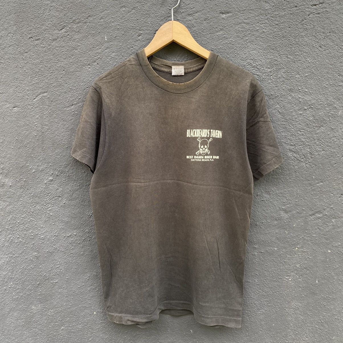 Harley Davidson Thrashed Faded Vintage 90s Blackbeard Tavern ERD GRUNGE TEE Size US M / EU 48-50 / 2 - 4 Thumbnail