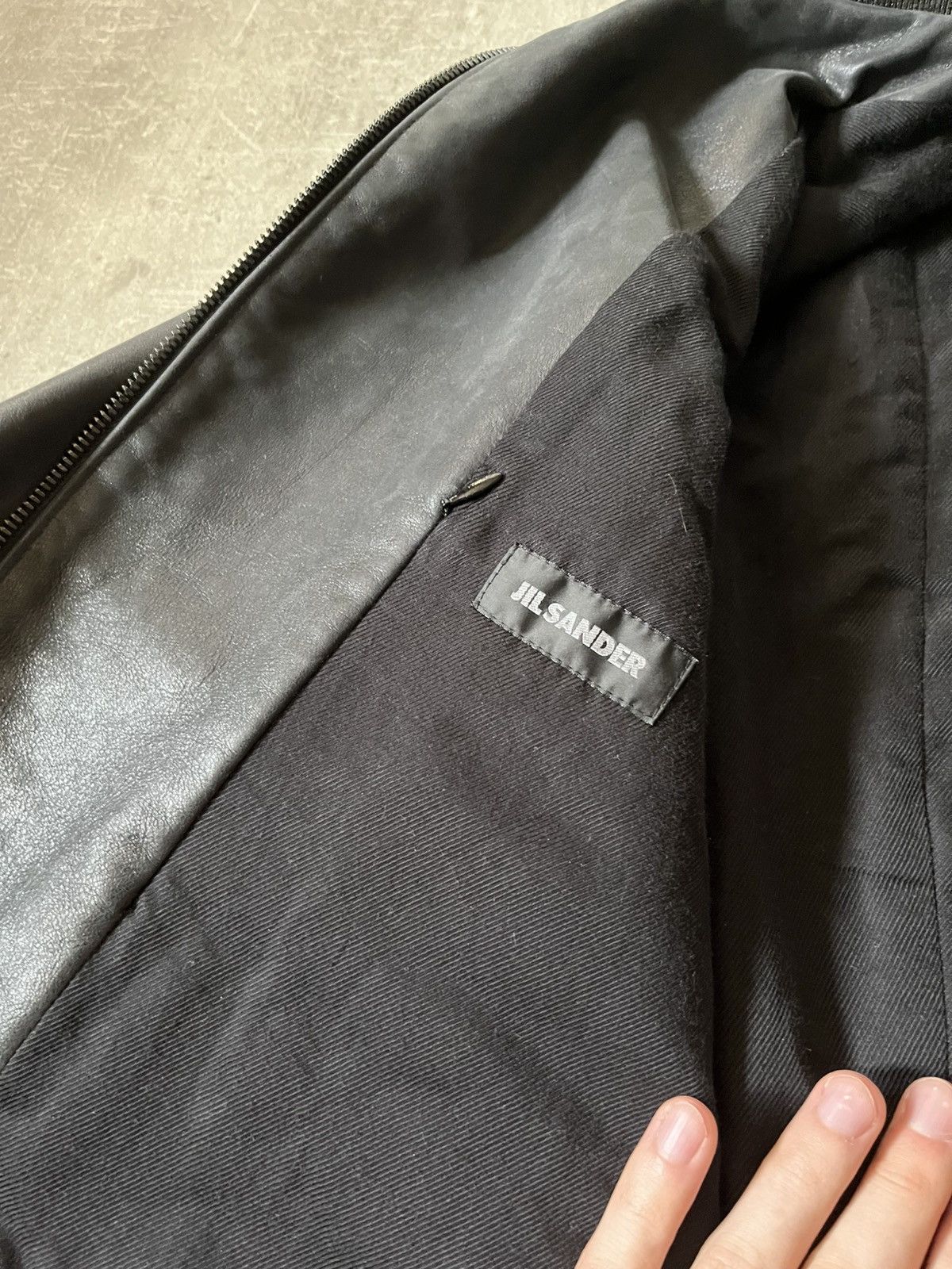 Jil Sander Jil Sander leather jacket by Raf Simons black rare Size US L / EU 52-54 / 3 - 14 Thumbnail