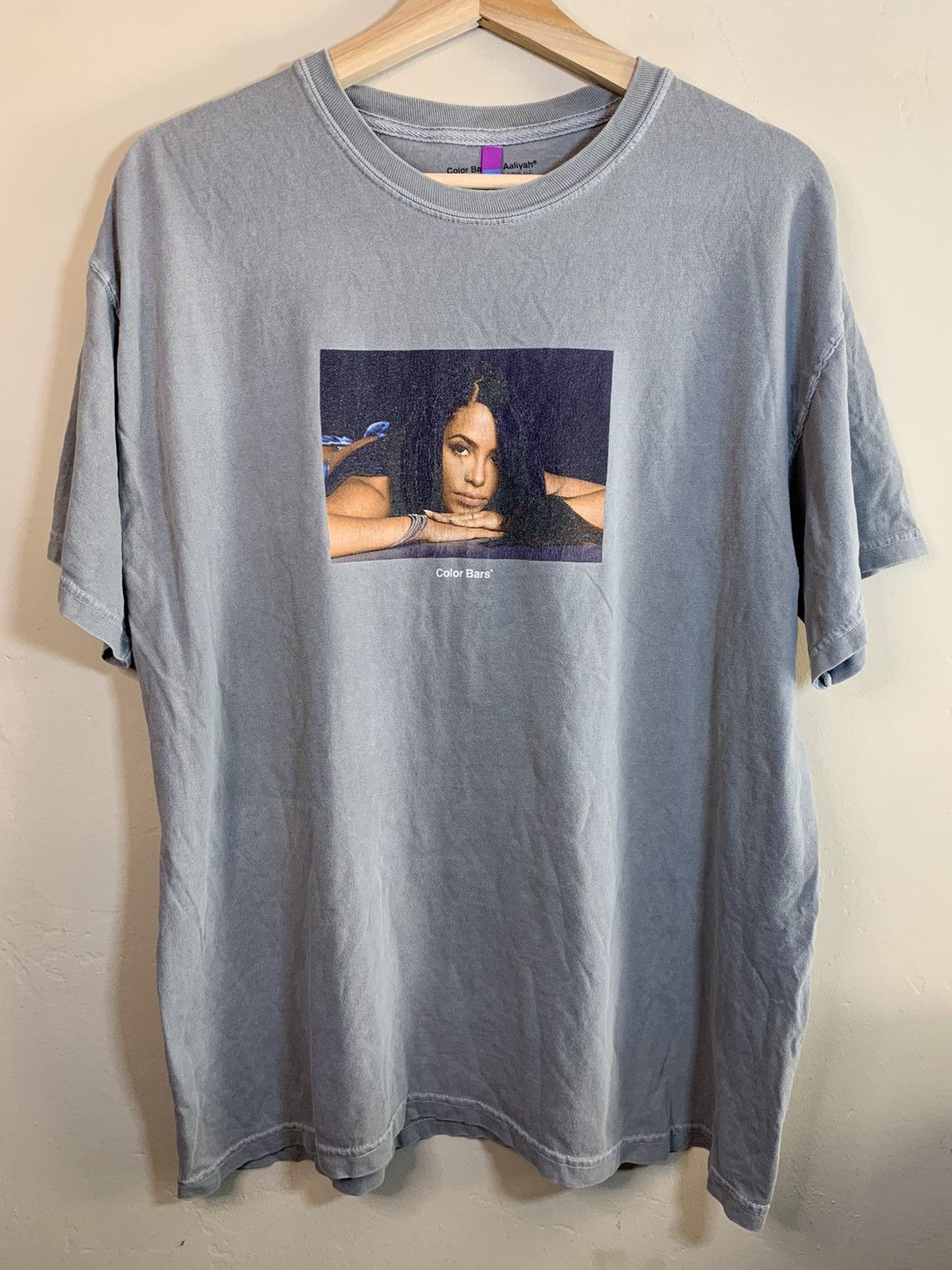 Band Tees *RARE* Aaliyah x Color Bars Portrait Art R&B Rap Music Shirt Size US L / EU 52-54 / 3 - 1 Thumbnail