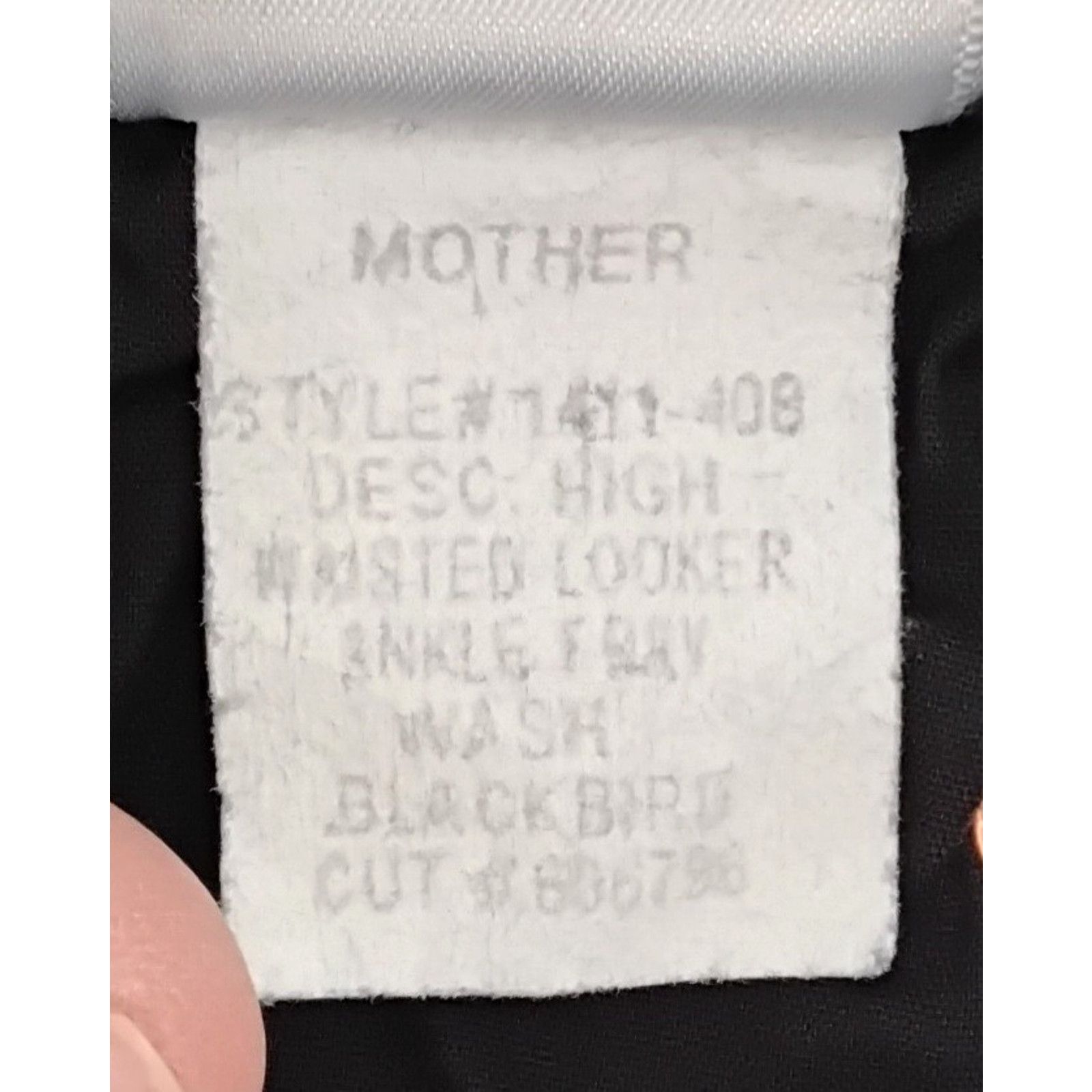 MOTHER Mother Looker Ankle Fray Jeans Women's 25 Black High Waisted Size 25" / US 0 / IT 36 - 11 Thumbnail