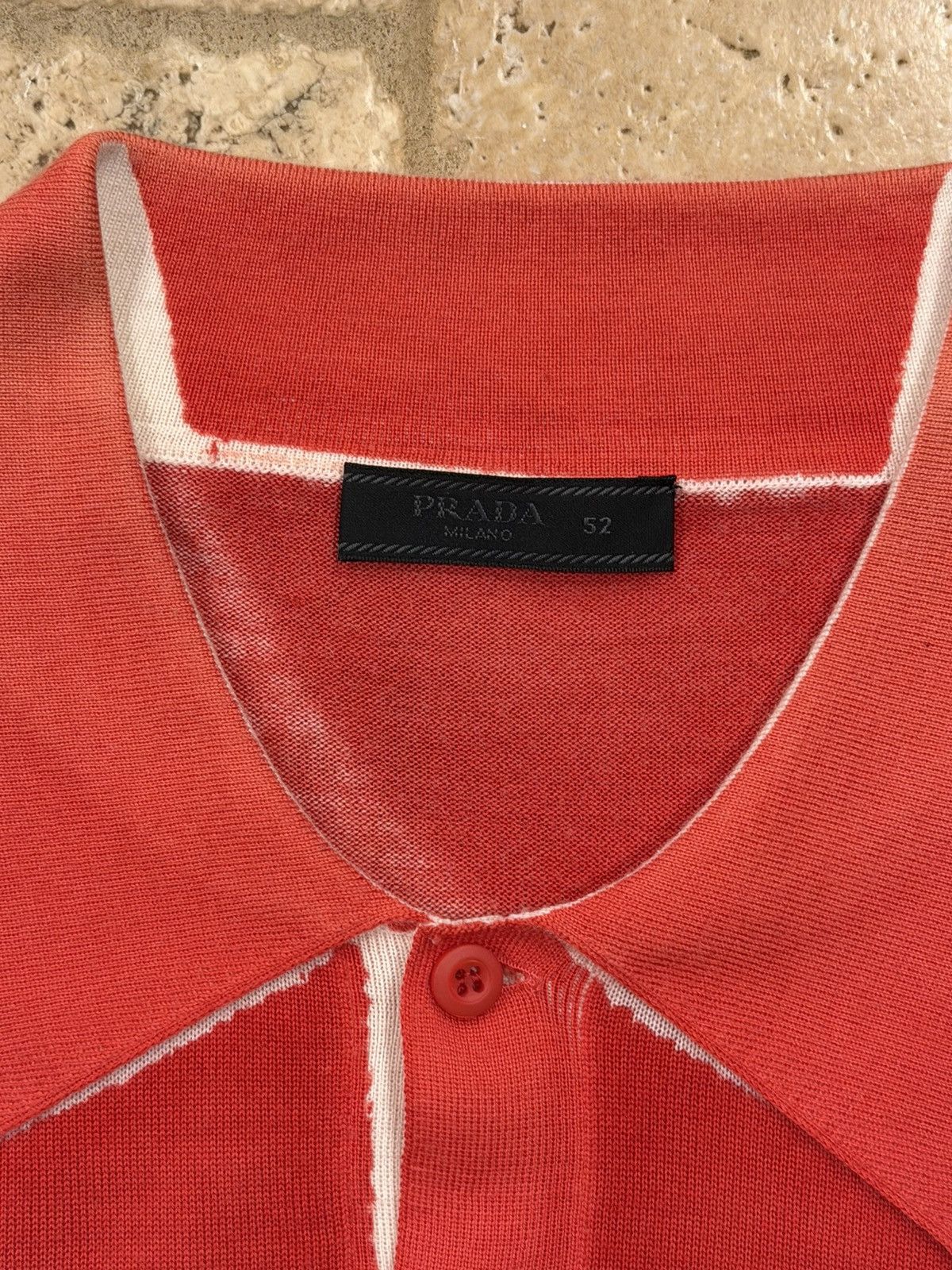 Prada Prada Optical 21 Years Cashmere Wool Red Sweater Polo Shirt Size US XL / EU 56 / 4 - 12 Thumbnail