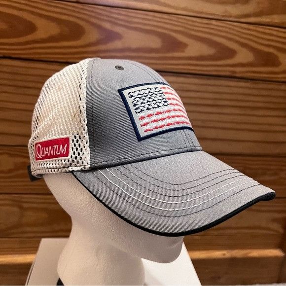 Other Quantum Fishing Adjustable Baseball Cap Mesh Hat Patriotic A Size ONE SIZE - 1 Thumbnail