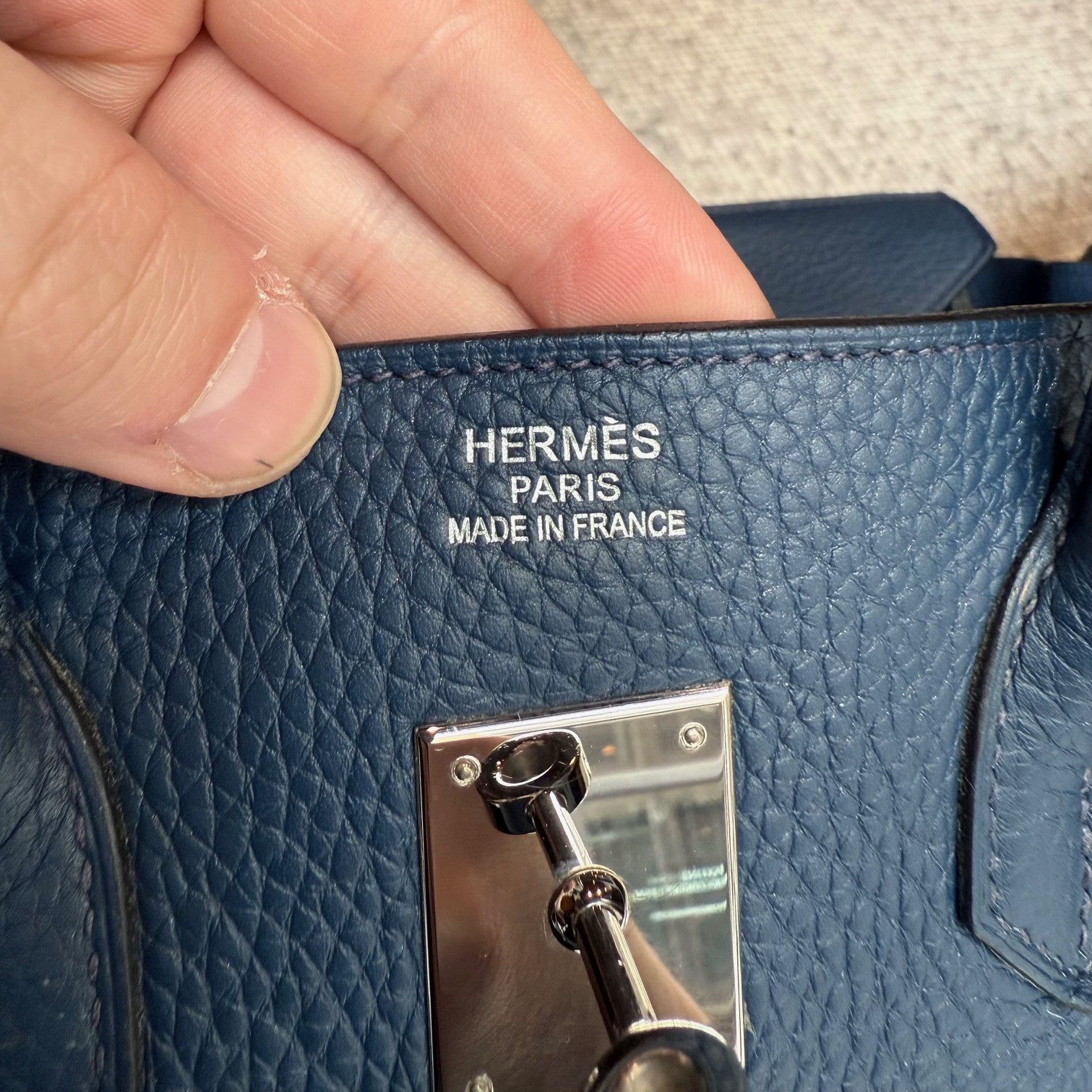 Hermes Hermès 2010 Bleu De Malte Clemence Leather Birkin 35 Bag Size ONE SIZE - 15 Thumbnail