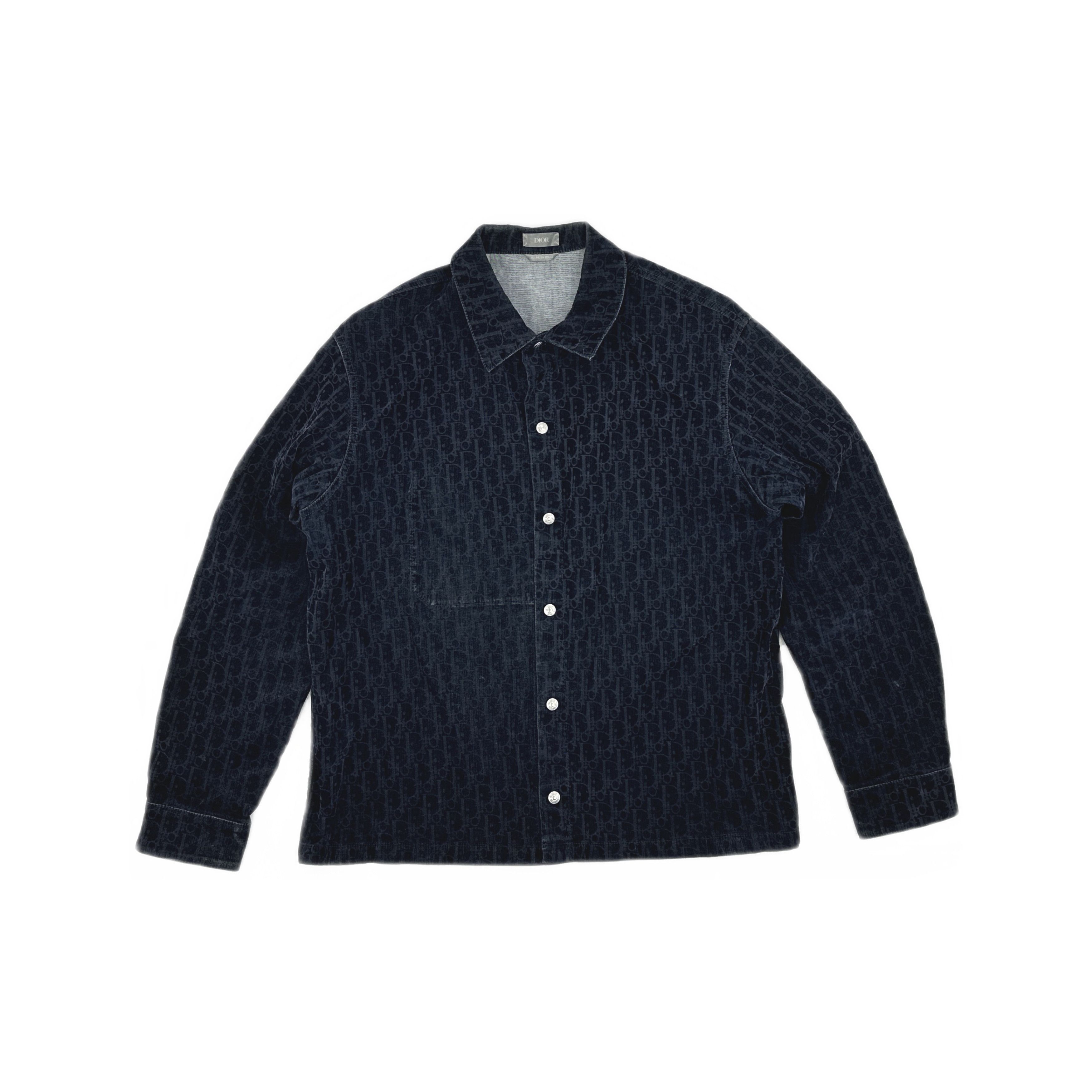 Dior Dior Oblique Flocked Long Sleeve Shirt 50 Size US M / EU 48-50 / 2 - 1 Thumbnail