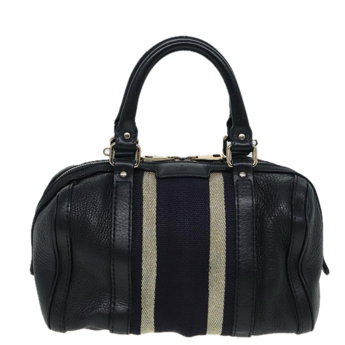 Gucci Web Black Leather Travel Bag (Pre-Owned) Size ONE SIZE - 1 Thumbnail