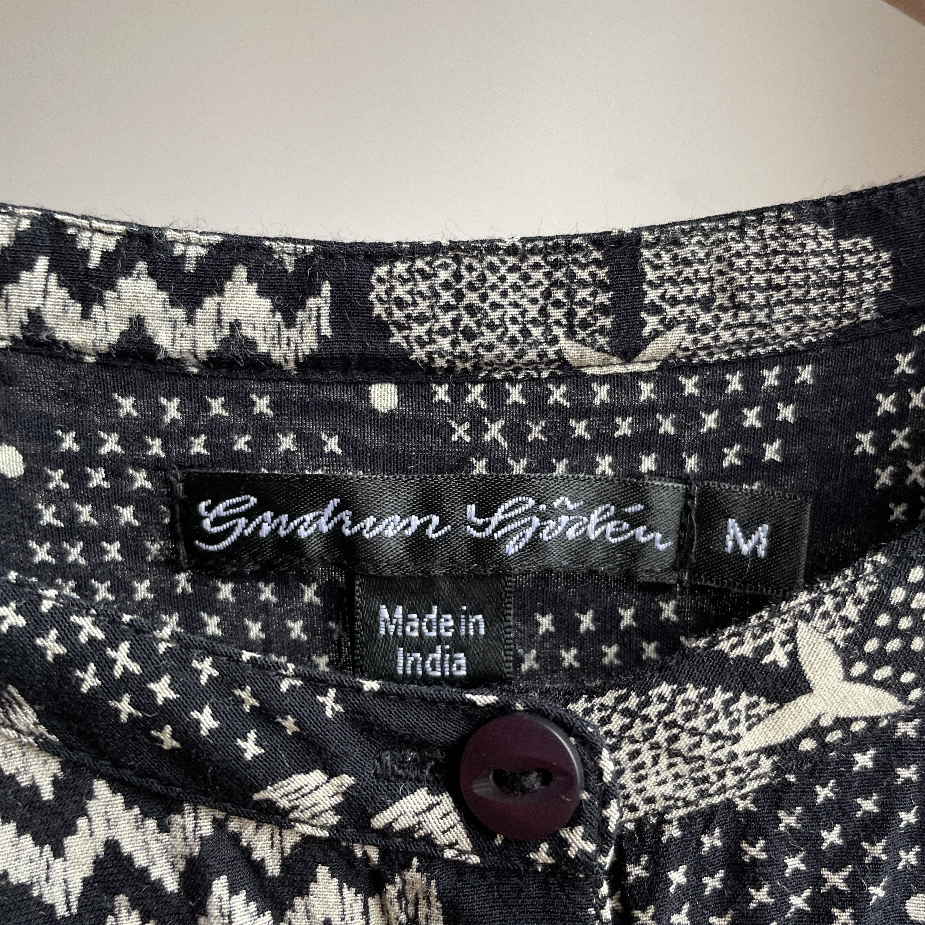 Gudrun Sjoden Gudrun Sjoden Floral Leaves Pattern Viscose Blouse Size M Size M / US 6-8 / IT 42-44 - 6 Thumbnail