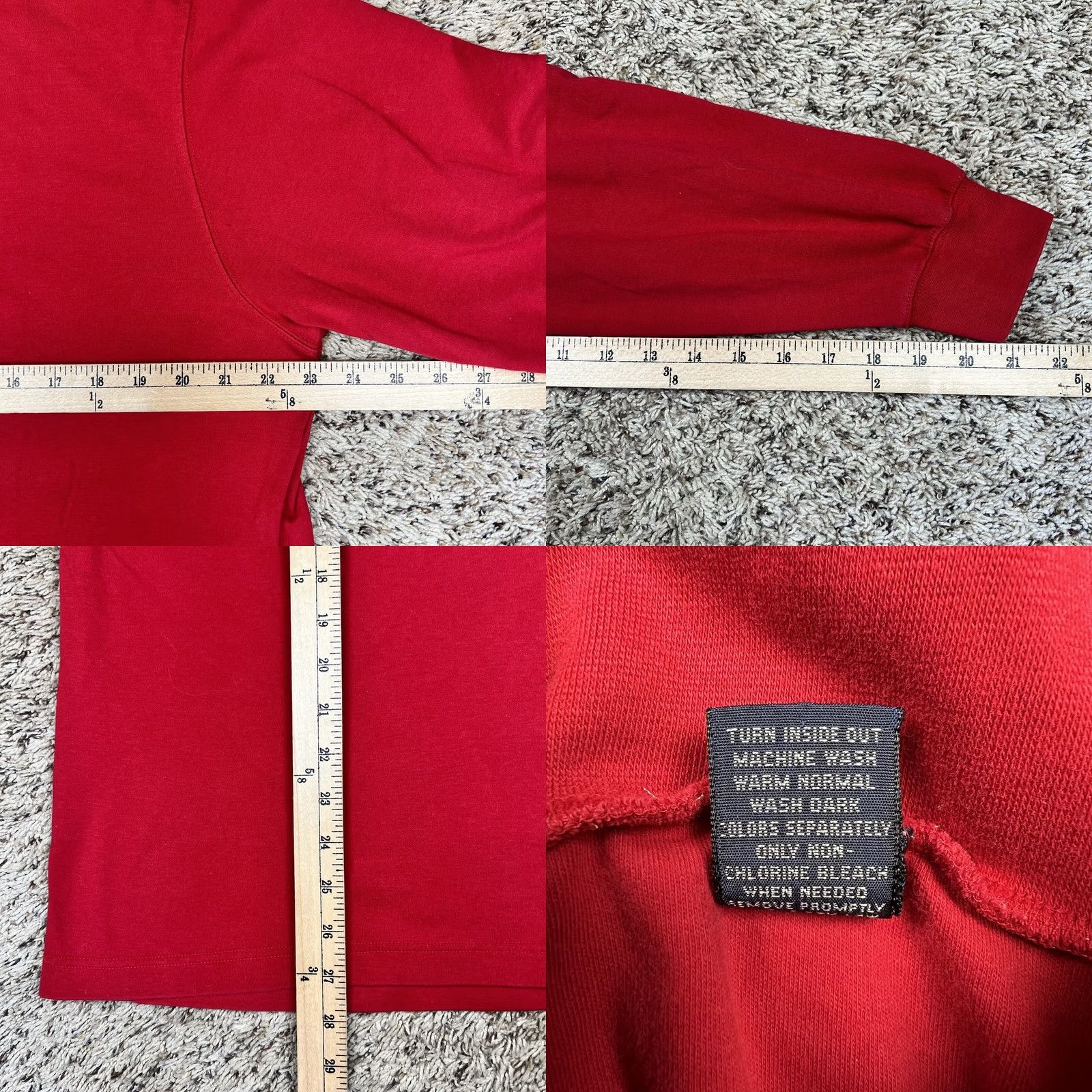 Lands' End VINTAGE Lands End Long Sleeve Turtleneck Mens L Red 100% Cotton Regular USA 90s Shirt Size US L / EU 52-54 / 3 - 8 Thumbnail