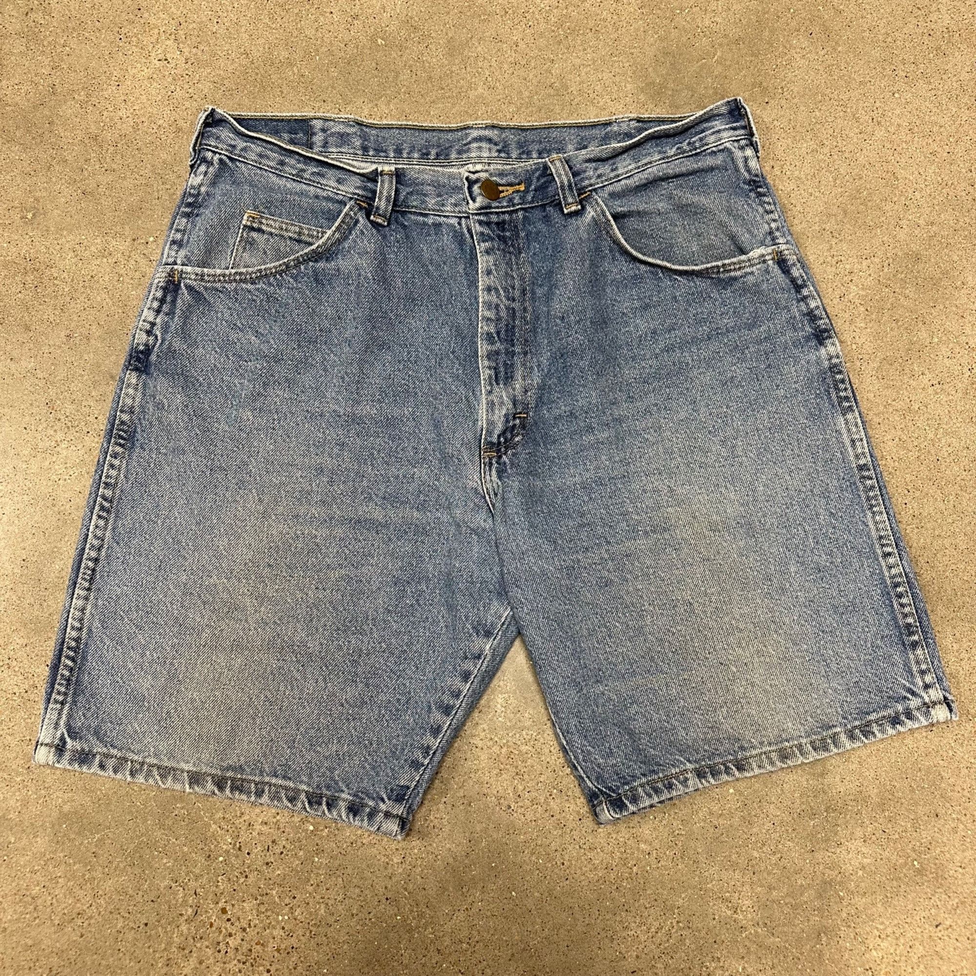 Vintage × Wrangler Vintage Y2K Wrangler Denim Jorts Shorts Medium Wash Size US 33 - 1 Thumbnail