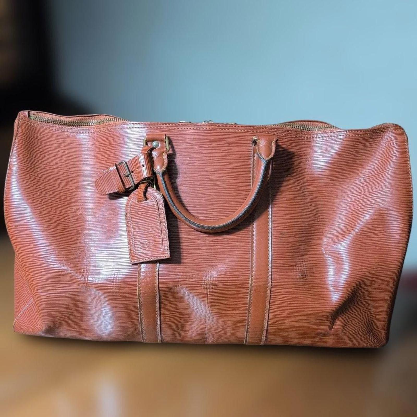 Louis Vuitton Louis Vuitton - Orange Epi Leather Keepall 45 Travel Bag Size ONE SIZE - 3 Thumbnail