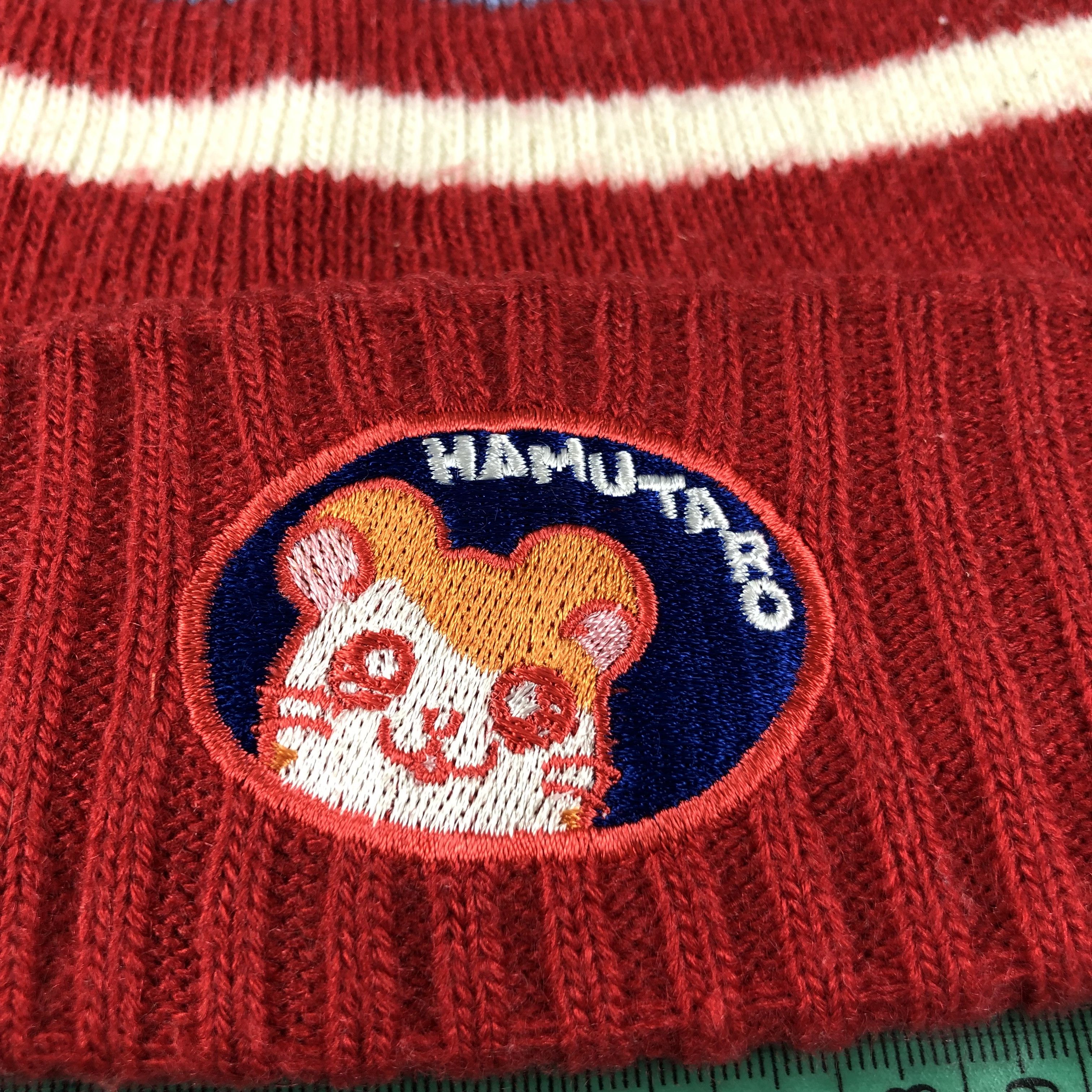 Japanese Brand Hamutaro Striped Knit Beanie Snowcap Snow Hat B708 Size ONE SIZE - 4 Thumbnail